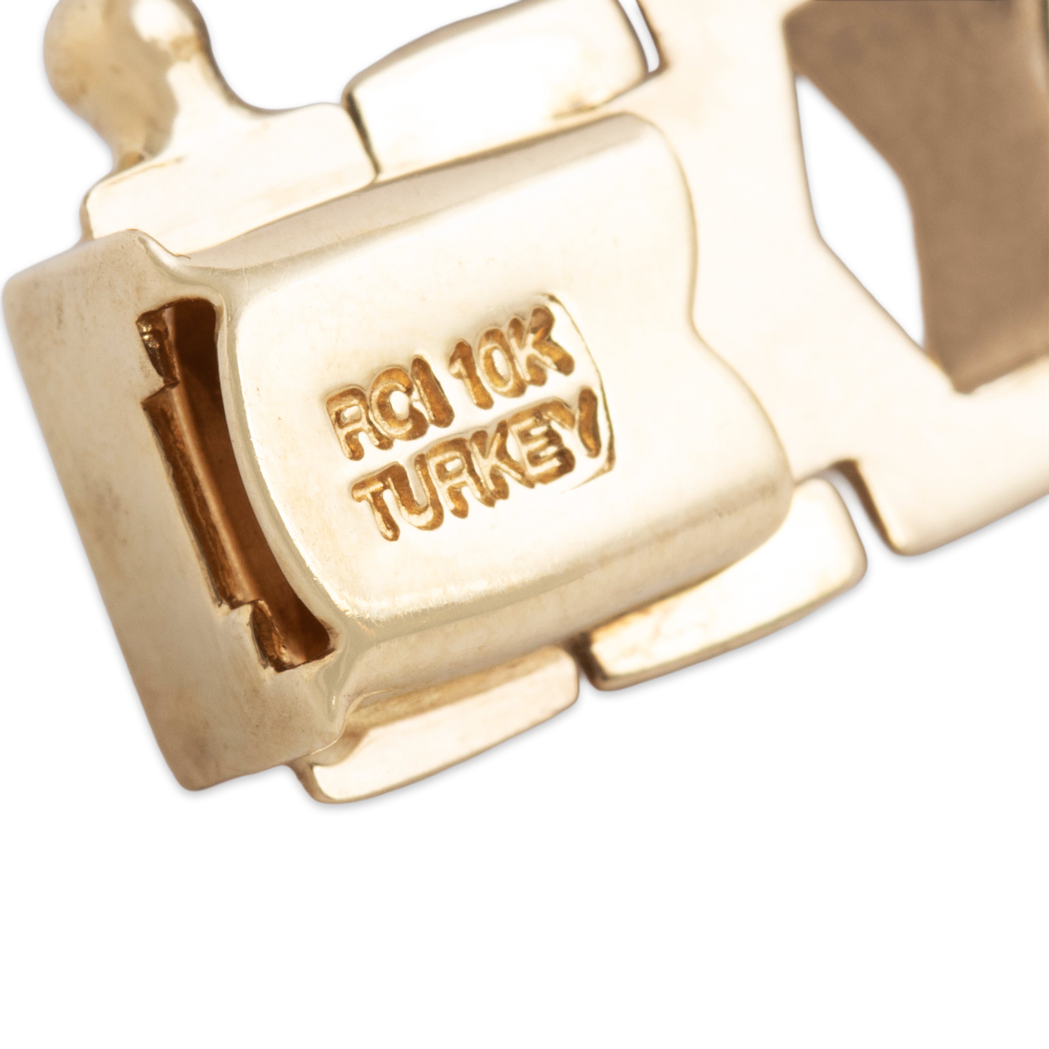 Vintage Lightweight 10k Yellow Gold Brushed Crossover X Link Bracelet - Hallmark view