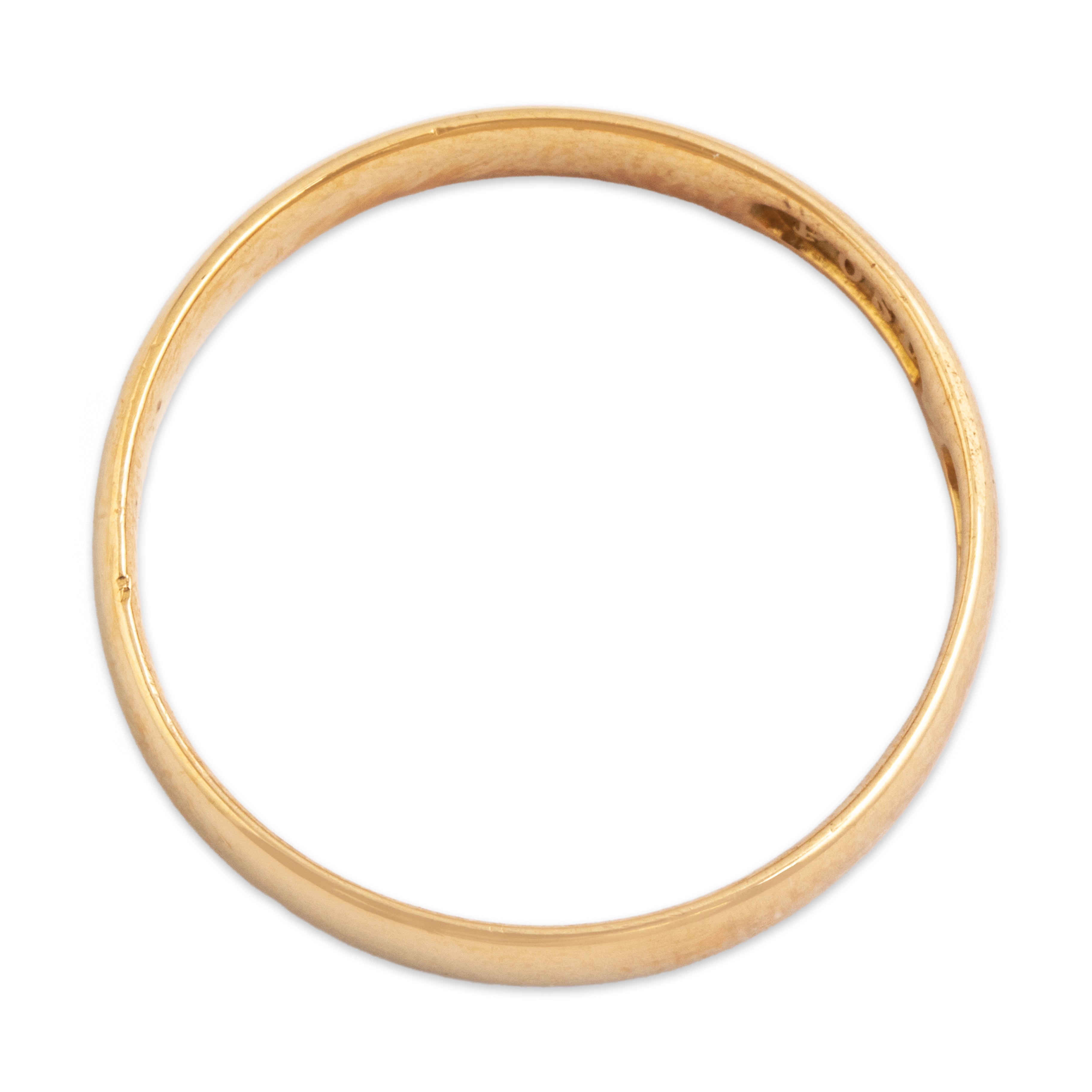 Antique 18K Yellow Gold Simple Band Ring - Overall view