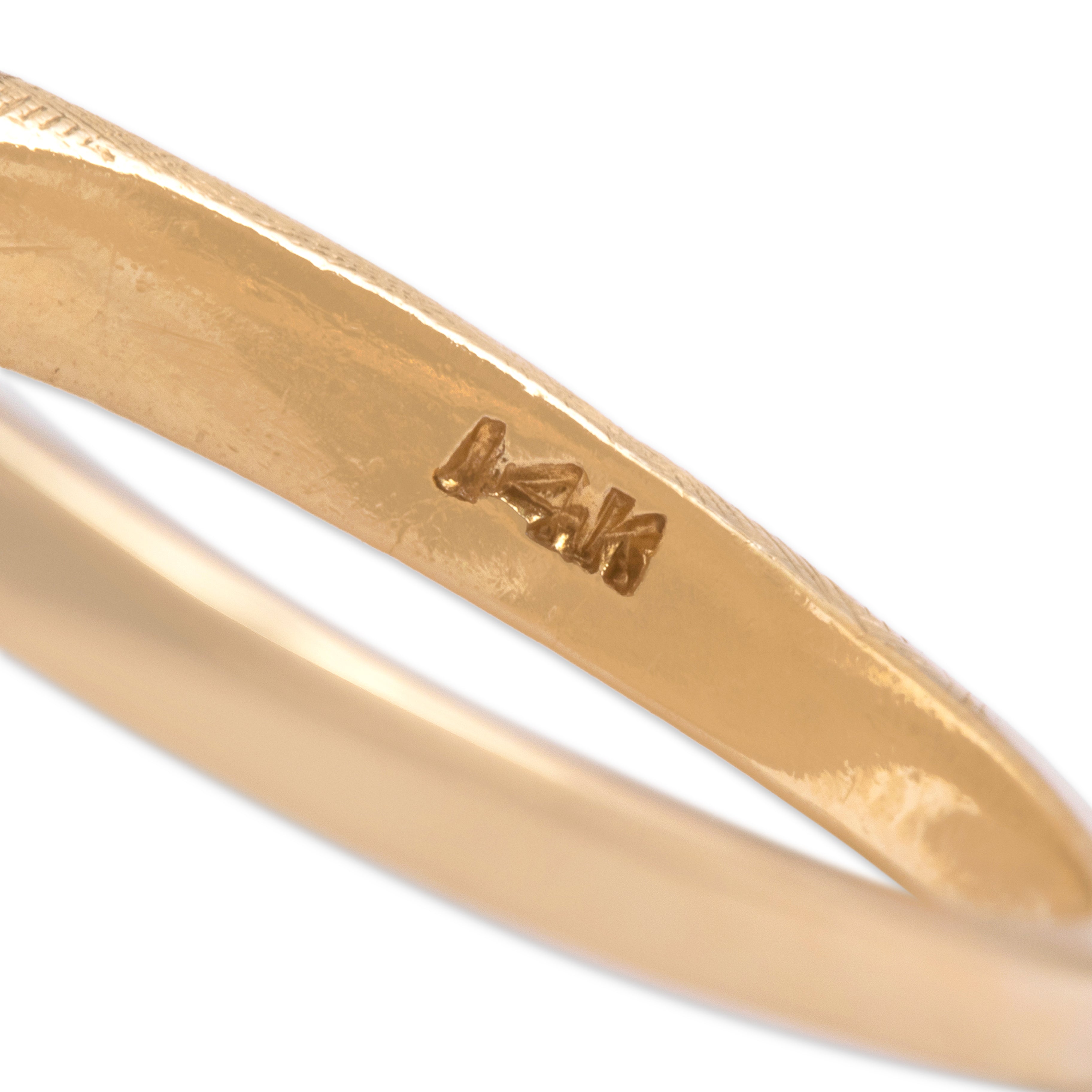 Vintage 14k Yellow & White Gold .59cttw Diamond Beautiful Wrapping Calla Lily Ring - Hallmark view