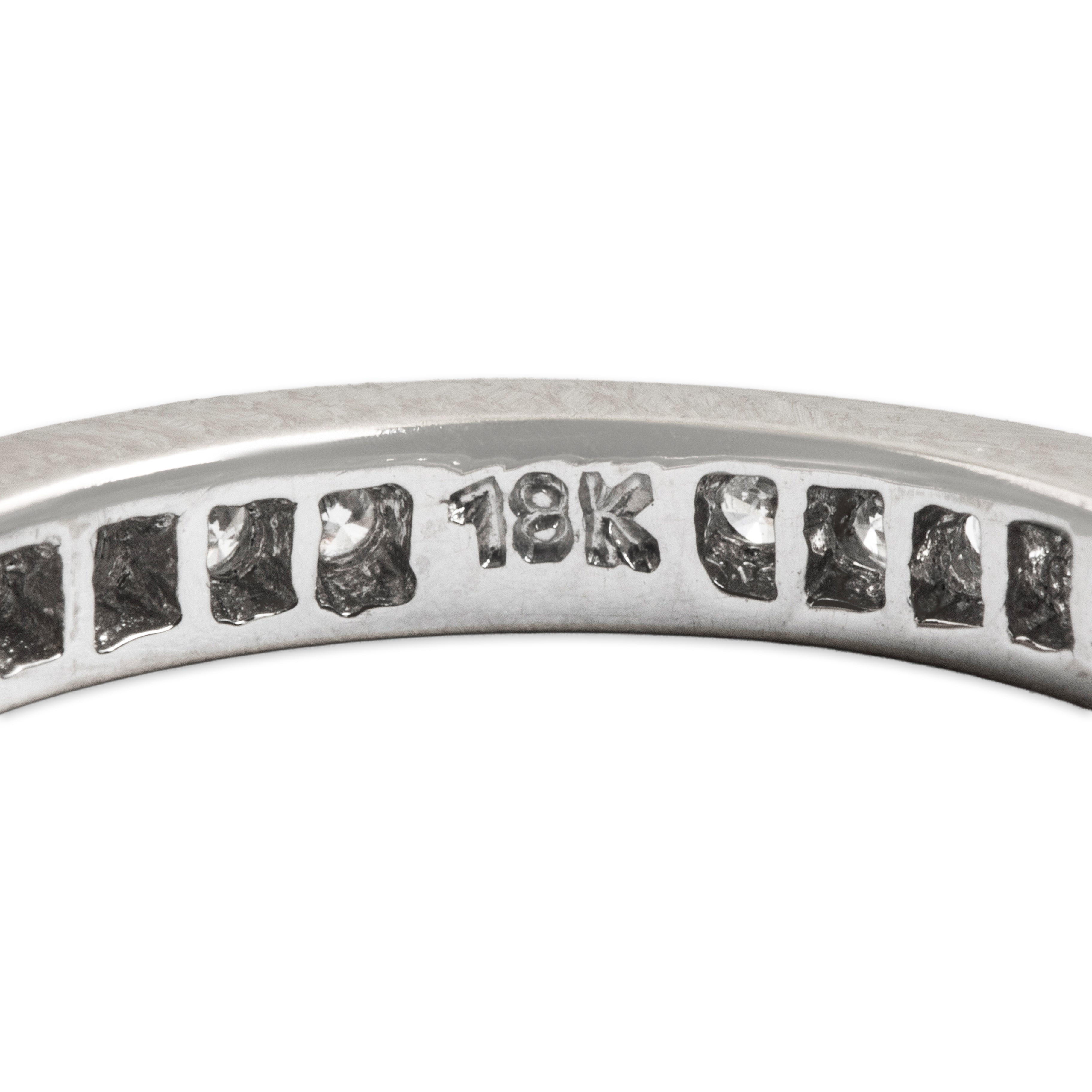 Vintage 18K White Gold .25cttw Diamond Sleek Stacking Eternity Band - Hallmark view