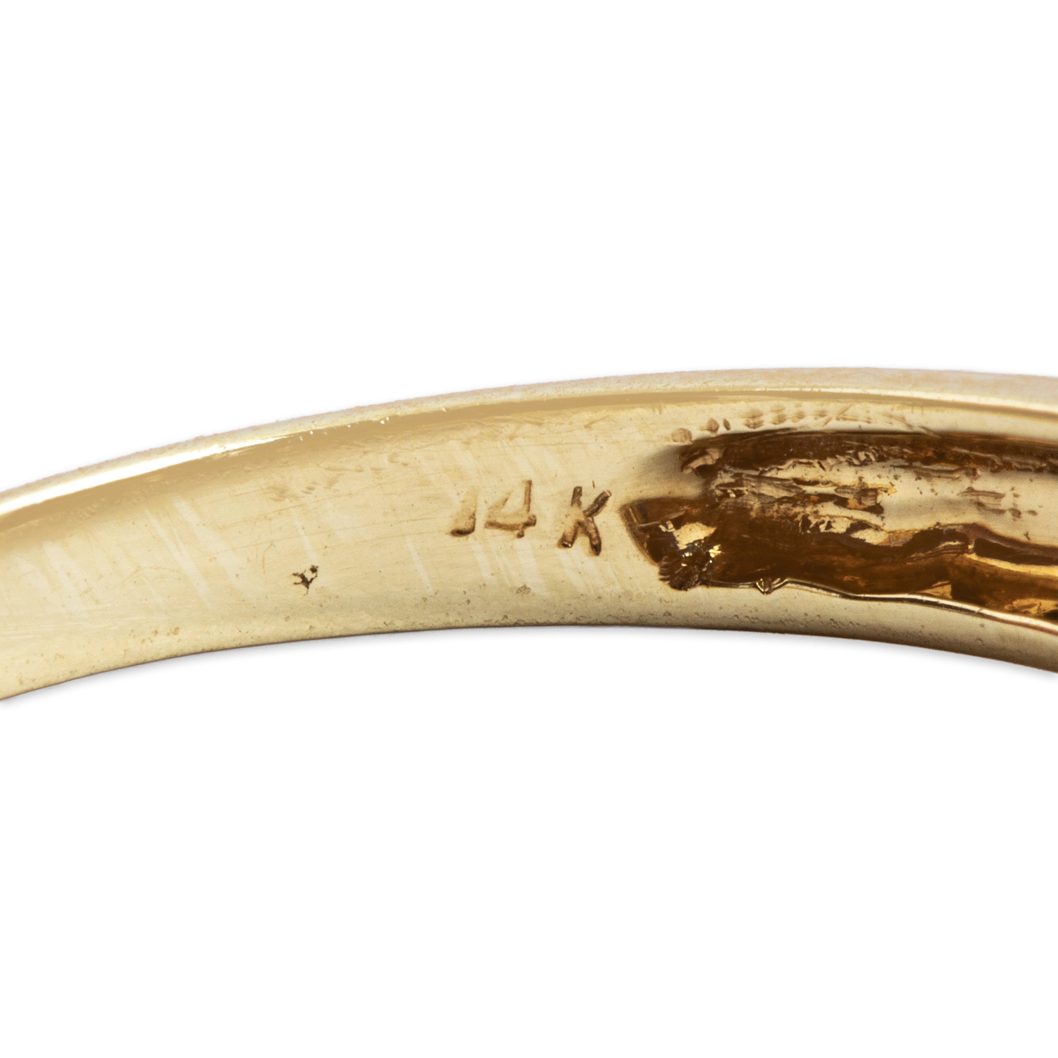 Vintage 14K Yellow Gold .35cttw Blue Sapphire Channel-Set Band Ring - Hallmark view