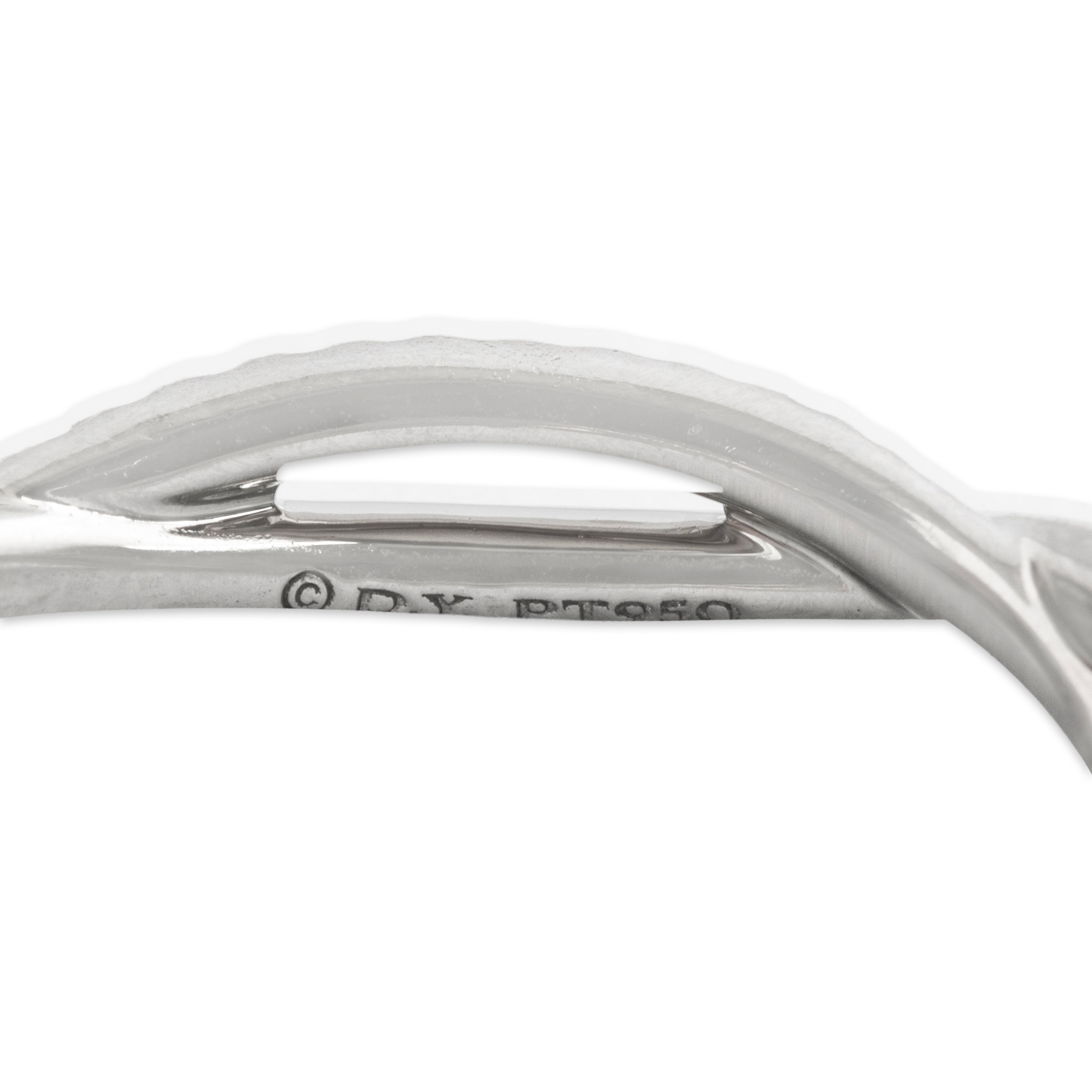 Vintage Platinum .19cttw Diamond Intertwining Wavy Line Eternity Band - Hallmark view