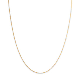 Vintage Italian 14k Yellow Gold 1mm Dainty Cable Chain Chain 16.25"