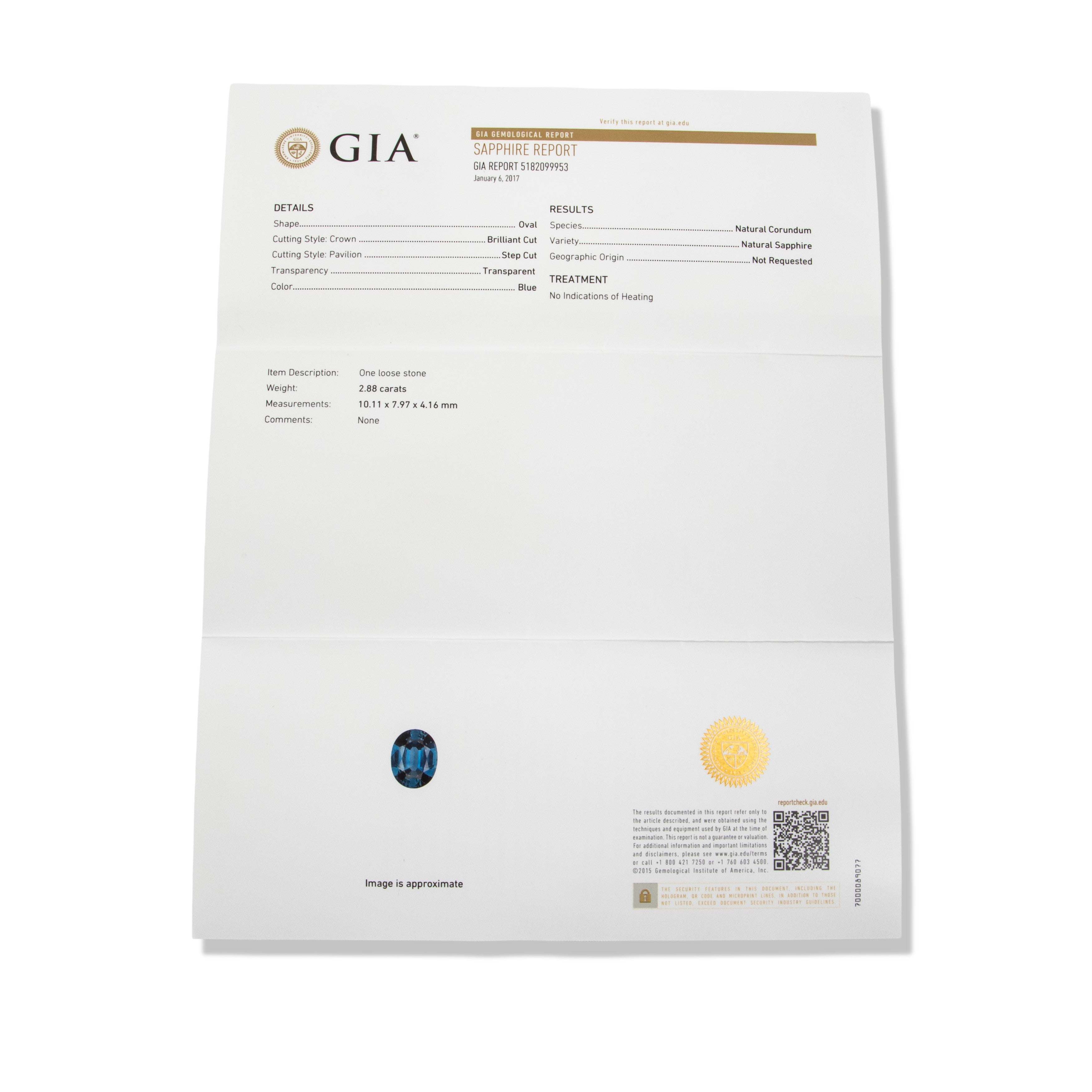 Vintage 14k White Gold Blue No Heat Sapphire and Diamond Ring - detail view #2