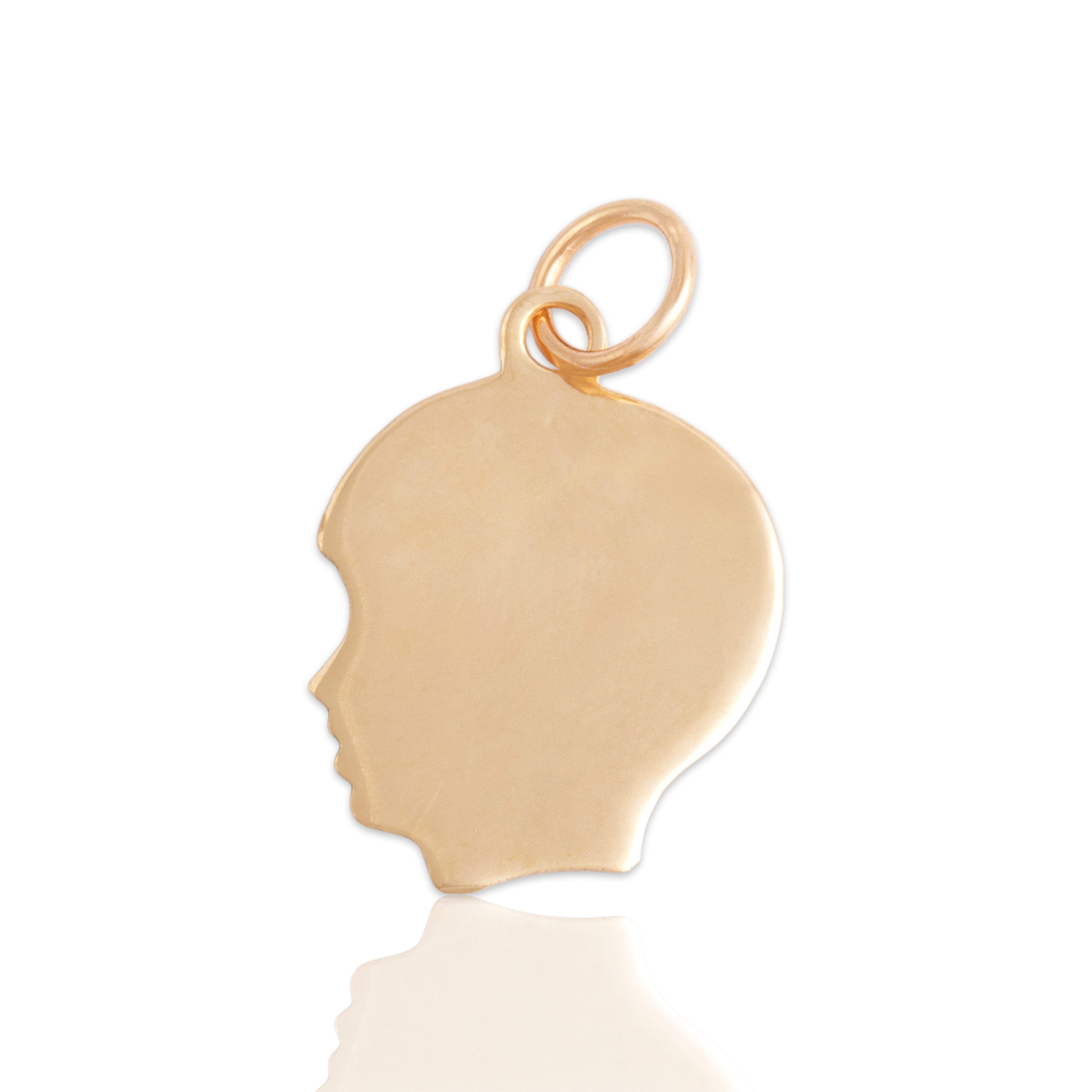 Vintage 14k Yellow Gold Adorable Child's Silhouette Charm / Pendant