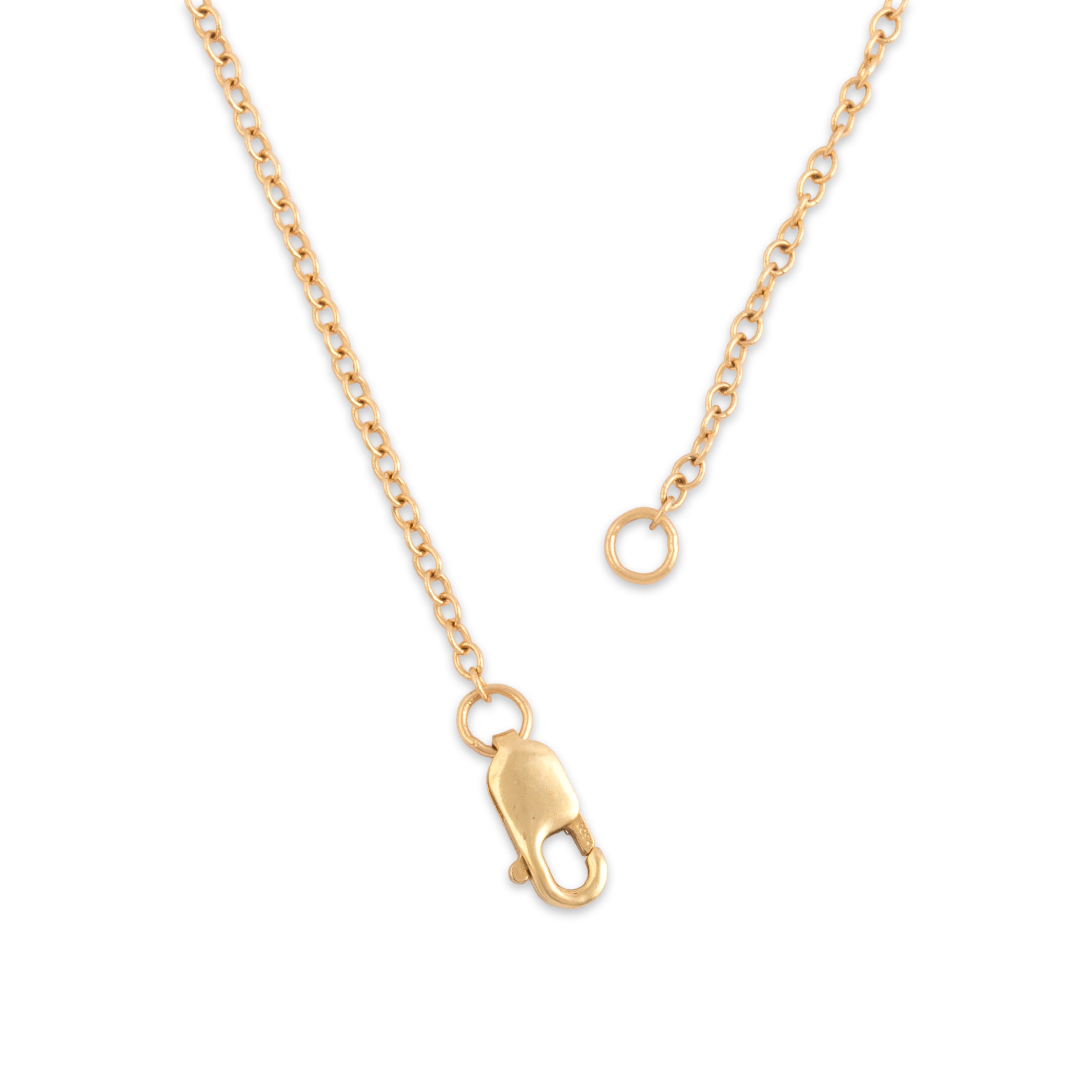 Vintage 14k Yellow Gold .81cttw Blue Sapphire .6cttw Diamond Dazzling Elegant Chevron Necklace - clasp view