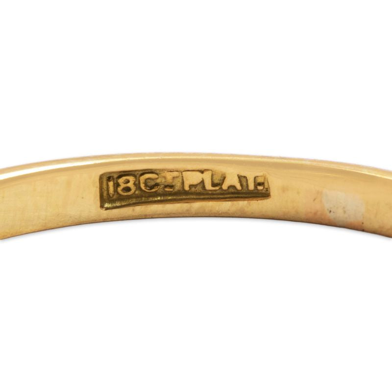 Vintage 18k Yellow Gold & Platinum .9cttw Diamond Exquisite Trio Ring 7.00