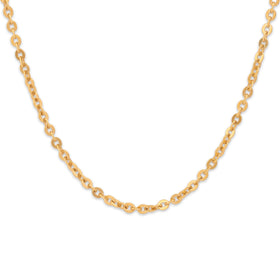 Vintage 18k Yellow Gold Chic 2.9mm Flat Link Cable Chain 20.25"