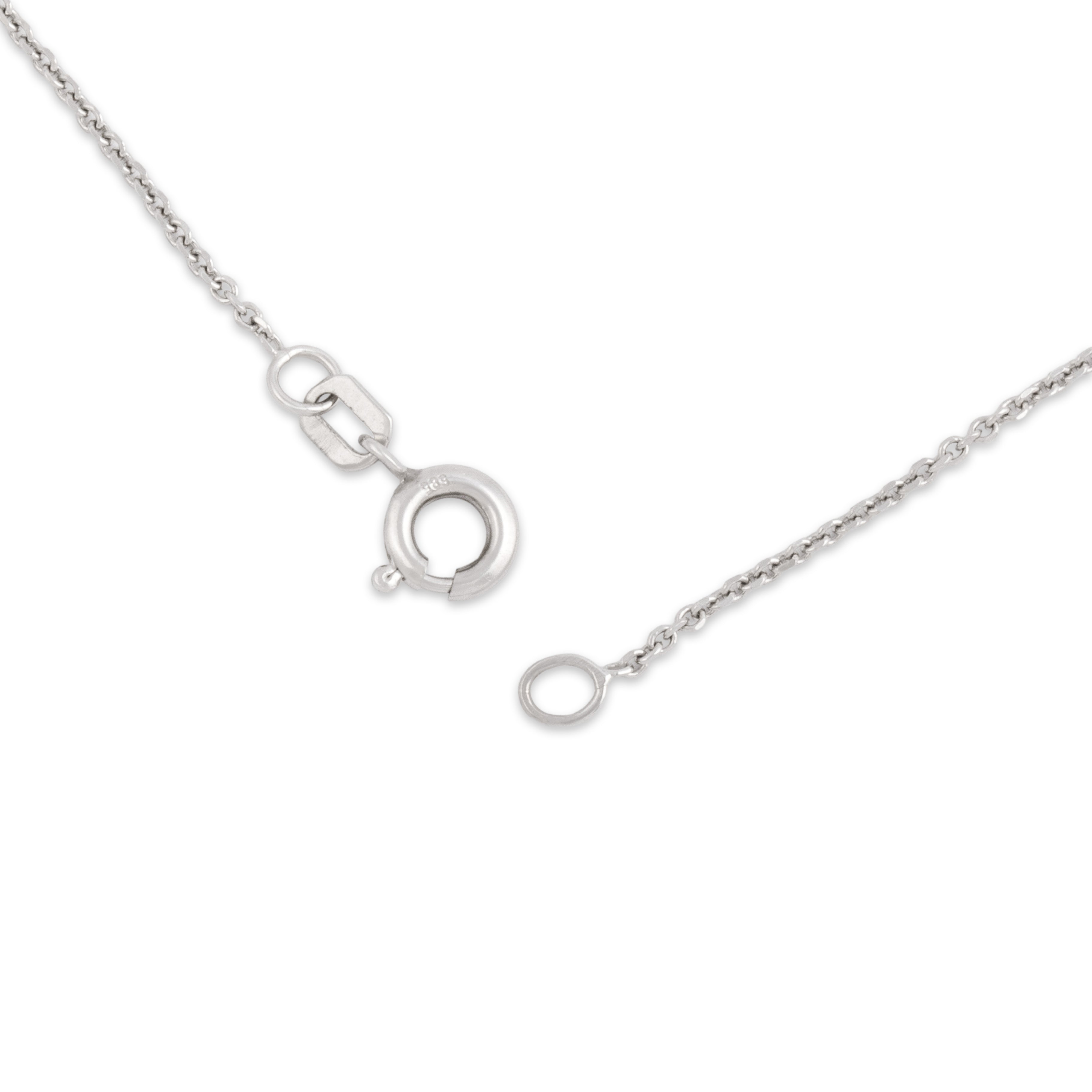 Estate 18k & 14k White Gold .51cttw Diamond Whimsical Baguette Organic Branch Necklace - clasp view