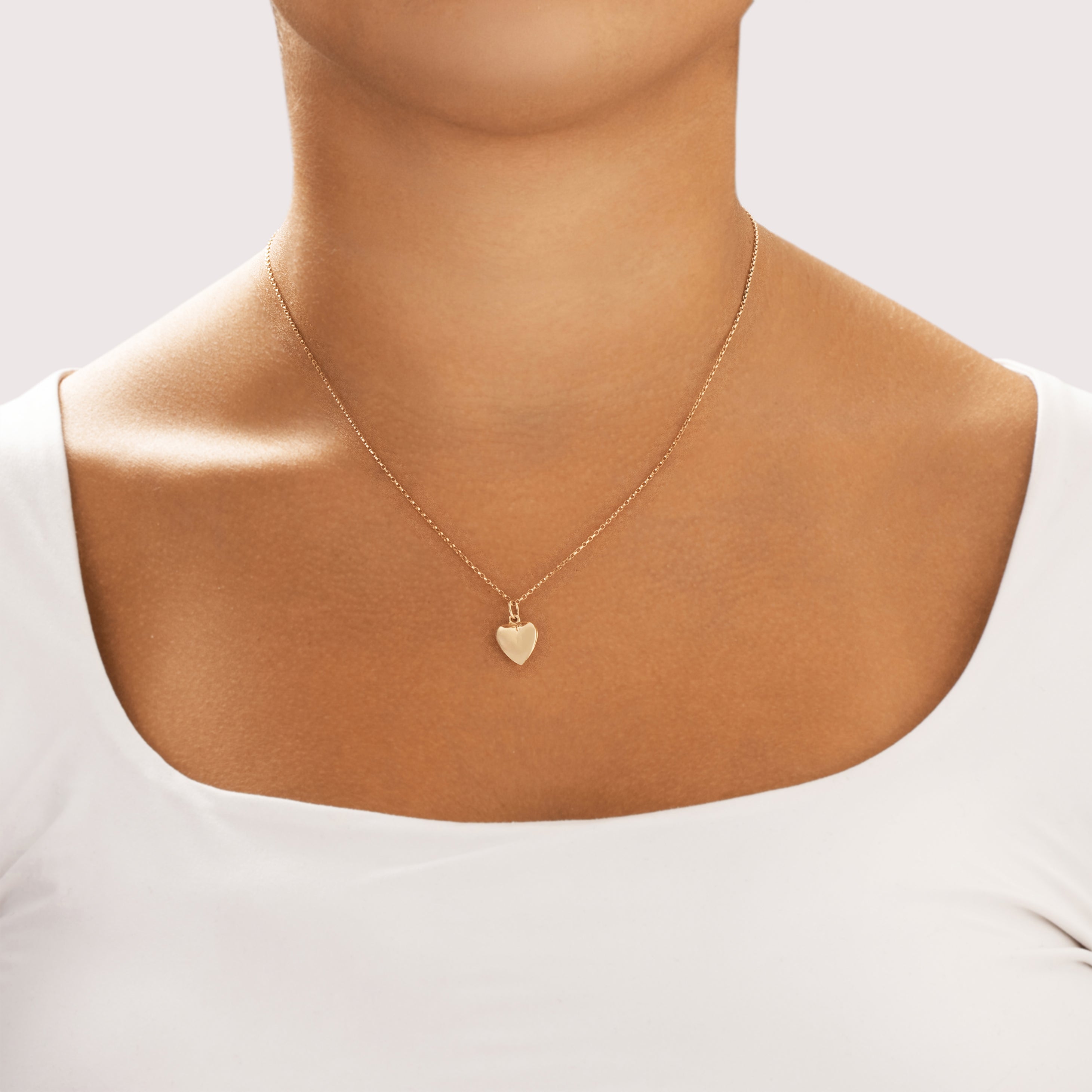 Vintage 14k Yellow Gold Adorable Puffy Heart Charm / Pendant