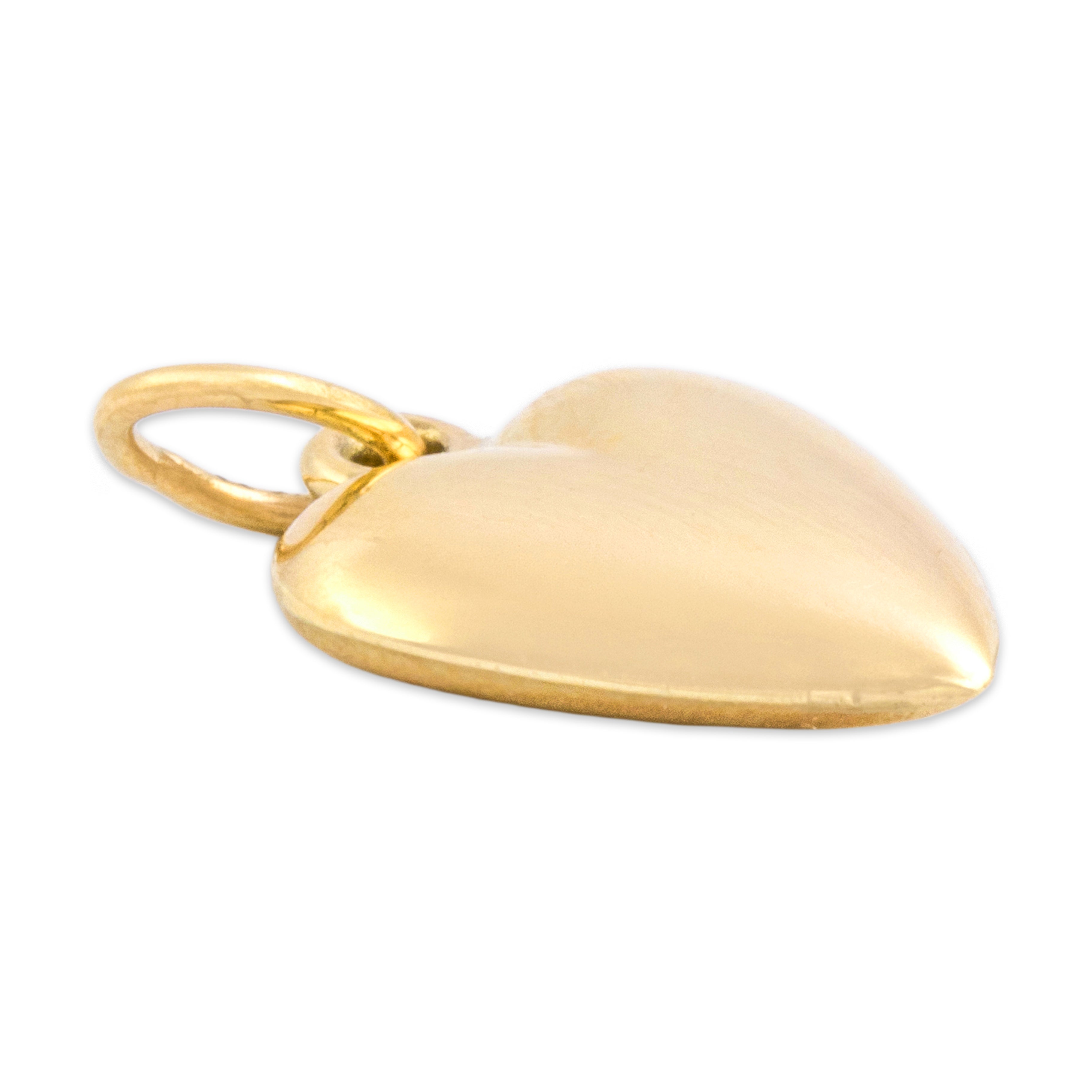 Vintage 14k Yellow Gold Adorable Puffy Heart Charm / Pendant