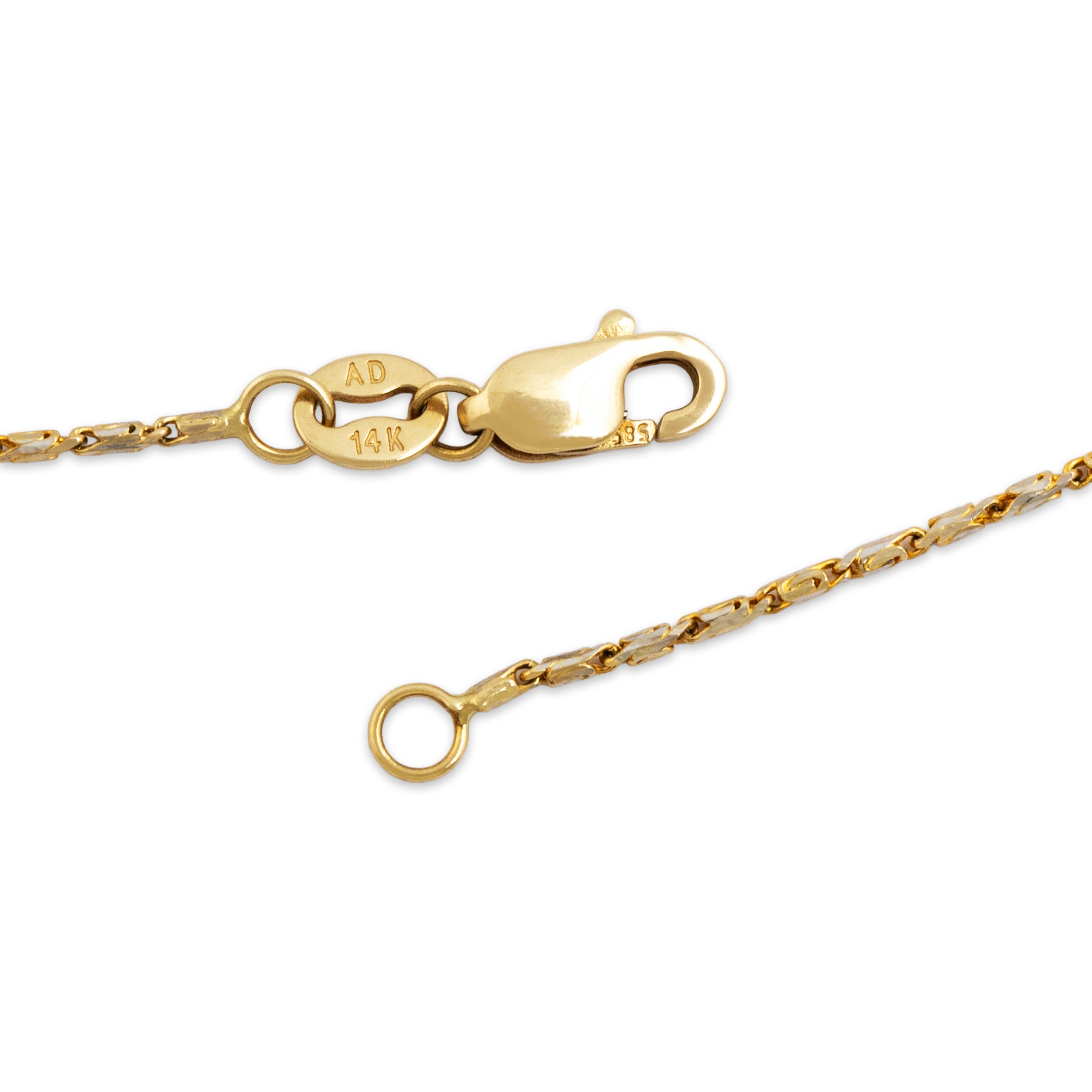 Vintage 14k Yellow Gold Everyday Necklace - clasp view