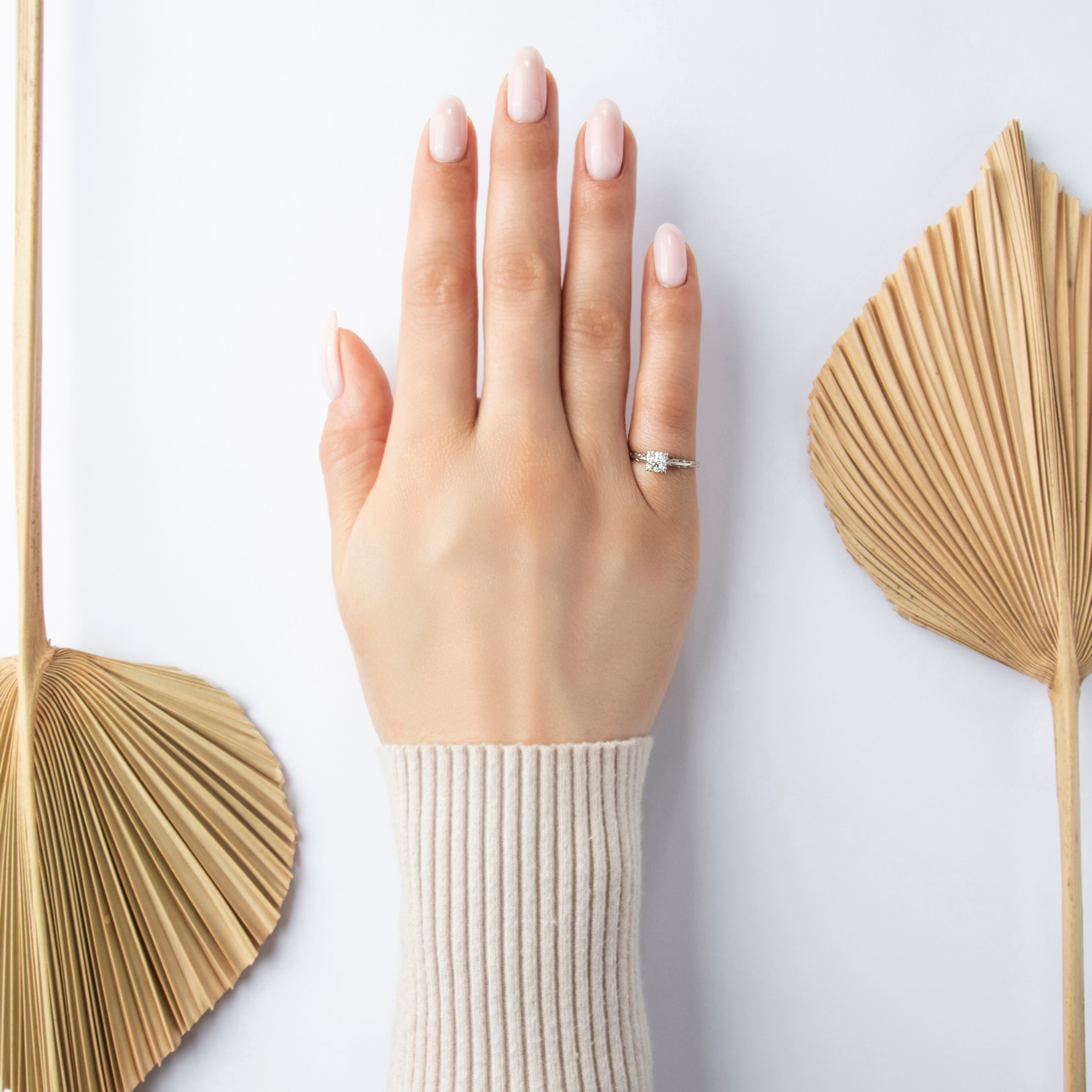 Antique Art Deco Platinum Old European Cut Diamond Incredible Piercework Square-Set Solitaire Ring - On model view