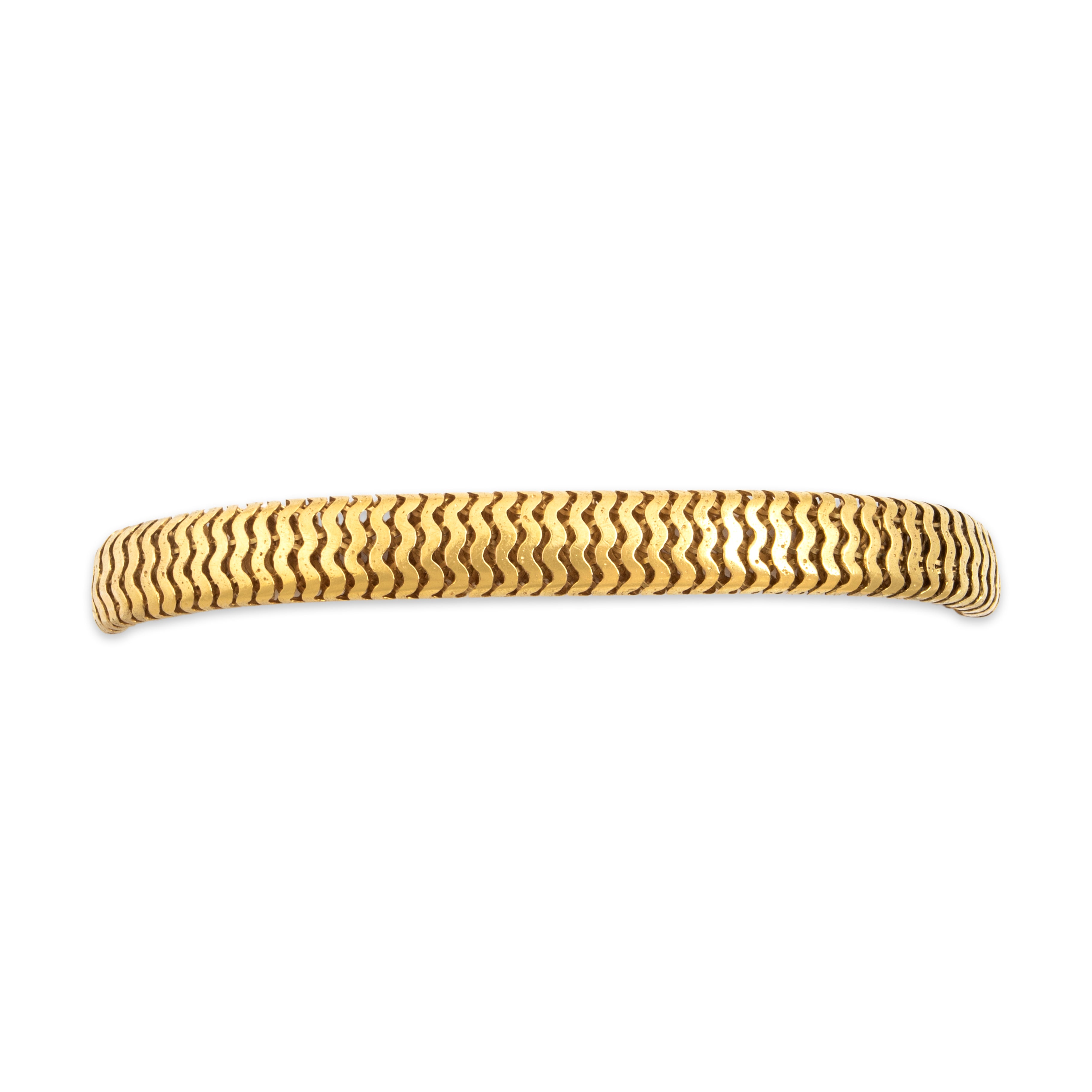 Antique Victorian Heavy 18k Yellow Gold & 14k Yellow Gold 4.9cttw Garnet Incredible Flourishing Cabochon Snake Link Bracelet - detail view #2