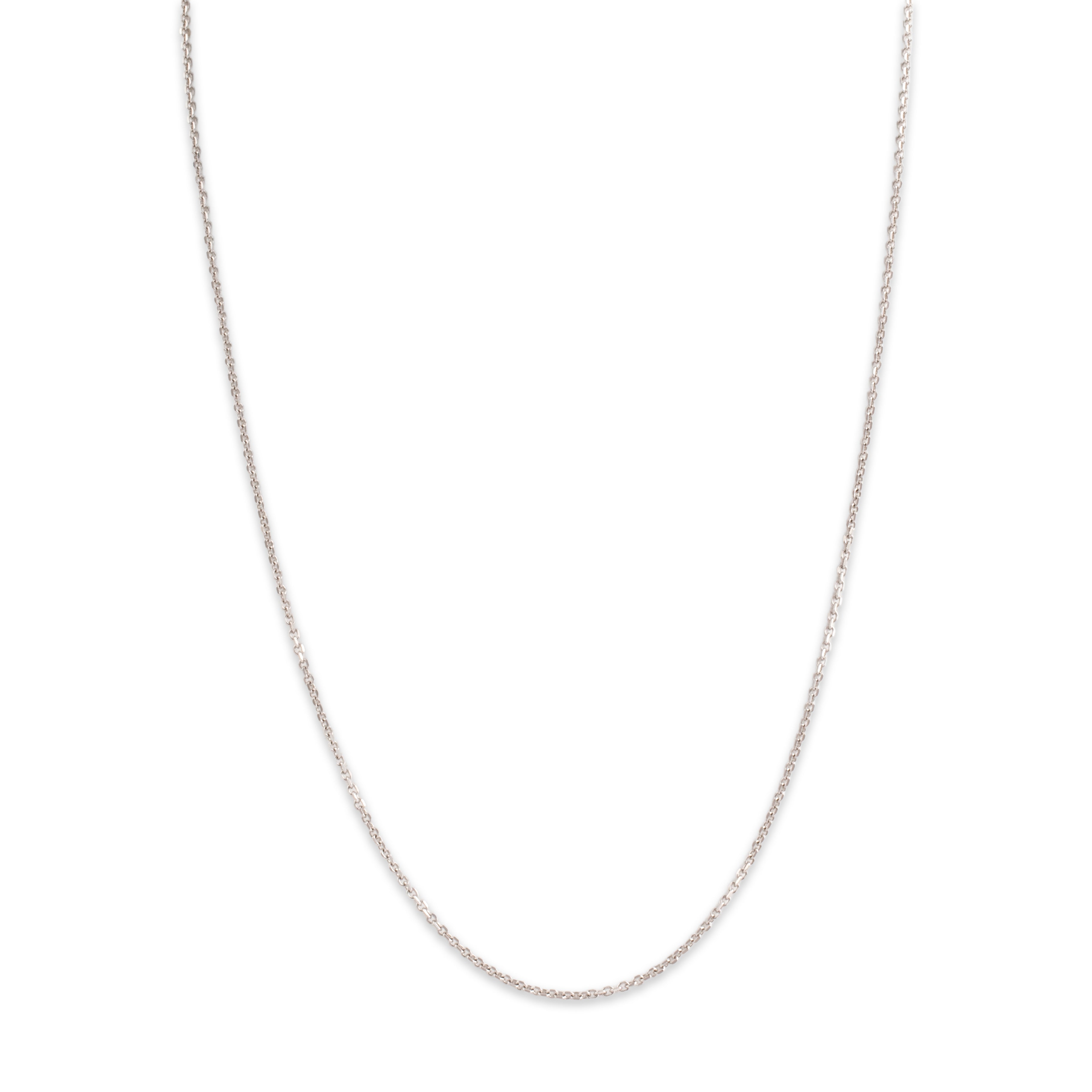 Vintage 14k White Gold 1.5mm Classic Cable Chain - detail view #1