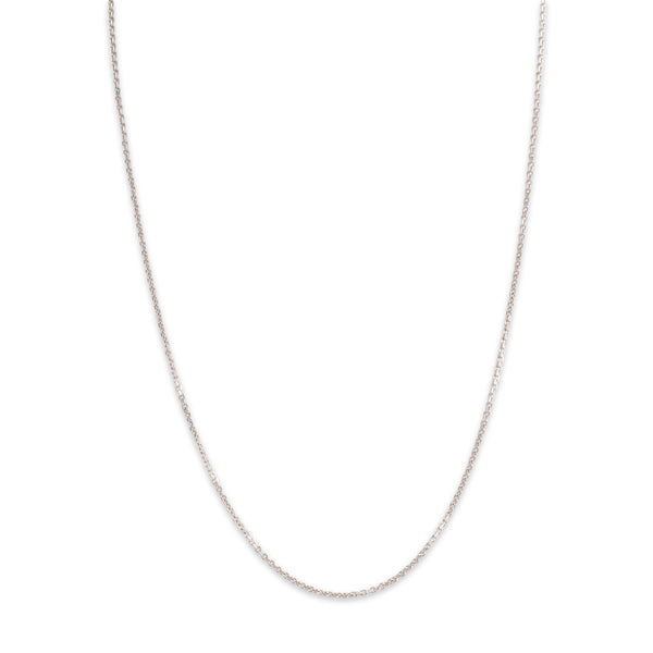 Vintage 14k White Gold 1.5mm Classic Cable Chain 18.25