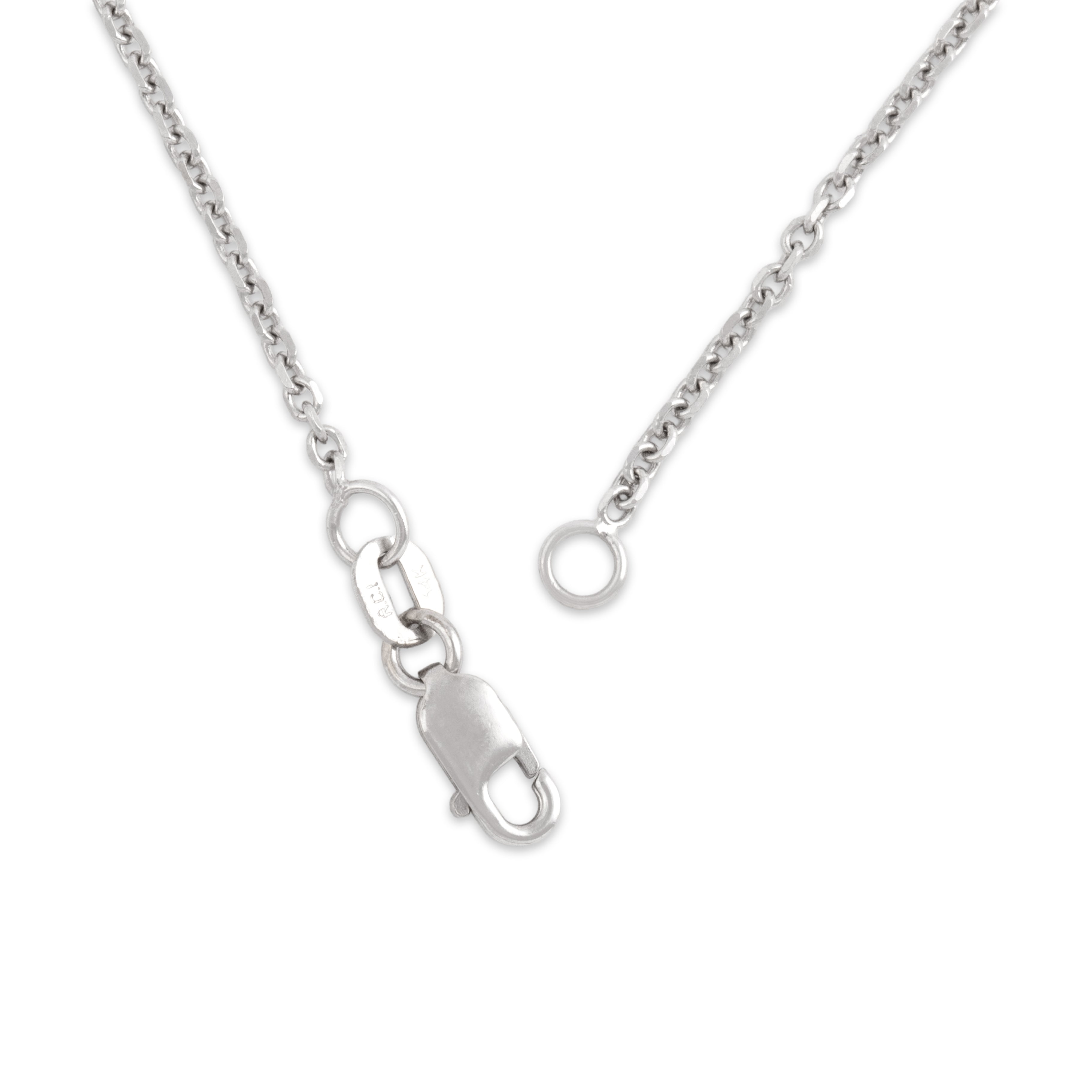 Vintage 14k White Gold 1.5mm Classic Cable Chain 18.25