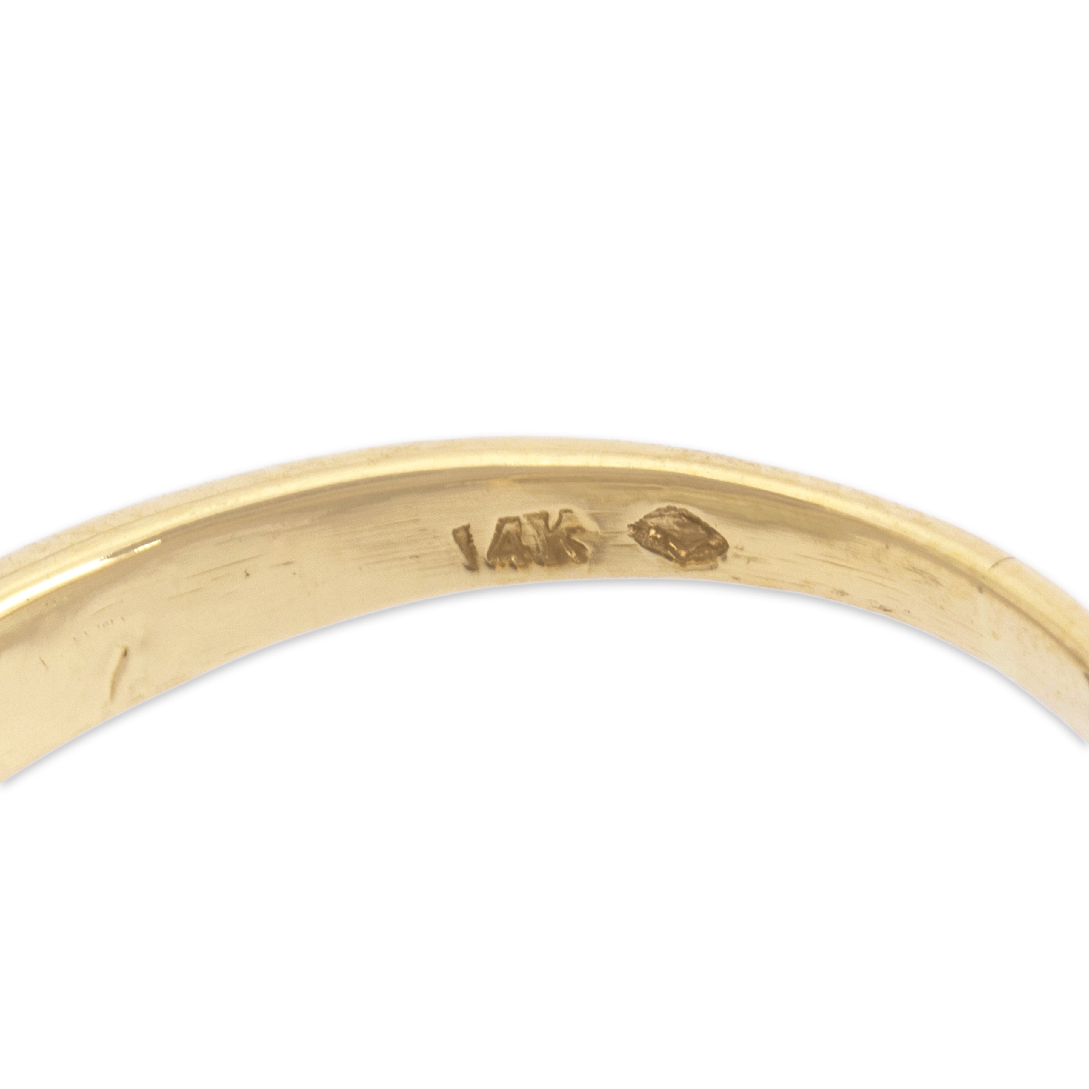 Vintage 14k Yellow Gold 1.63cttw Ruby Diamond Tall Flowing Wave Ring - Hallmark view