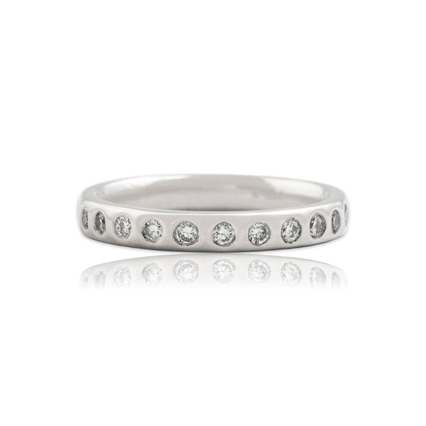 Estate Platinum .64cttw Diamond Refined Flush-Set Eternity Band Ring 6.00