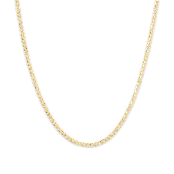 Vintage Lightweight 14k Yellow Gold 2mm Long Curb Chain 24.5