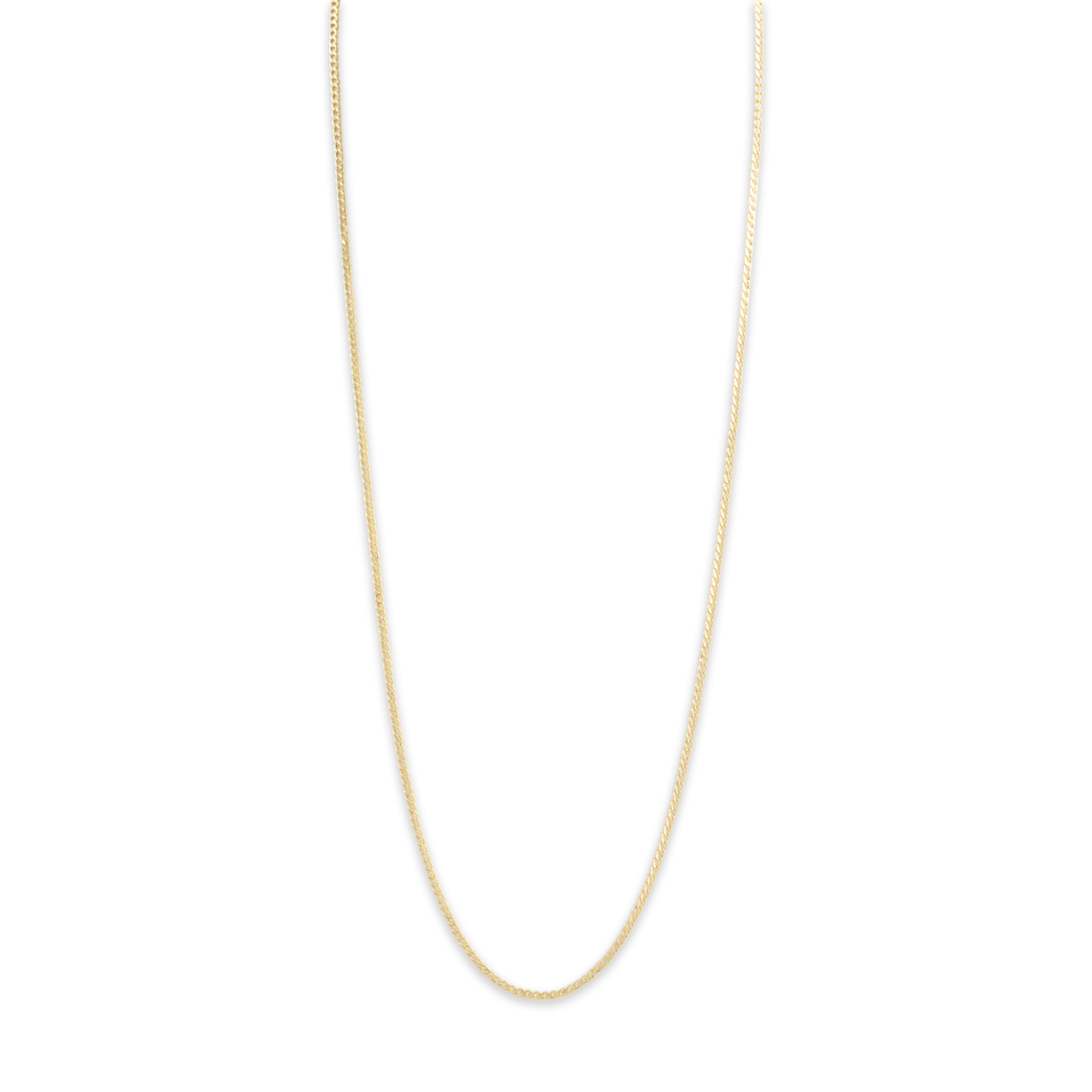 Vintage Lightweight 14k Yellow Gold 2mm Long Curb Chain - detail view #1