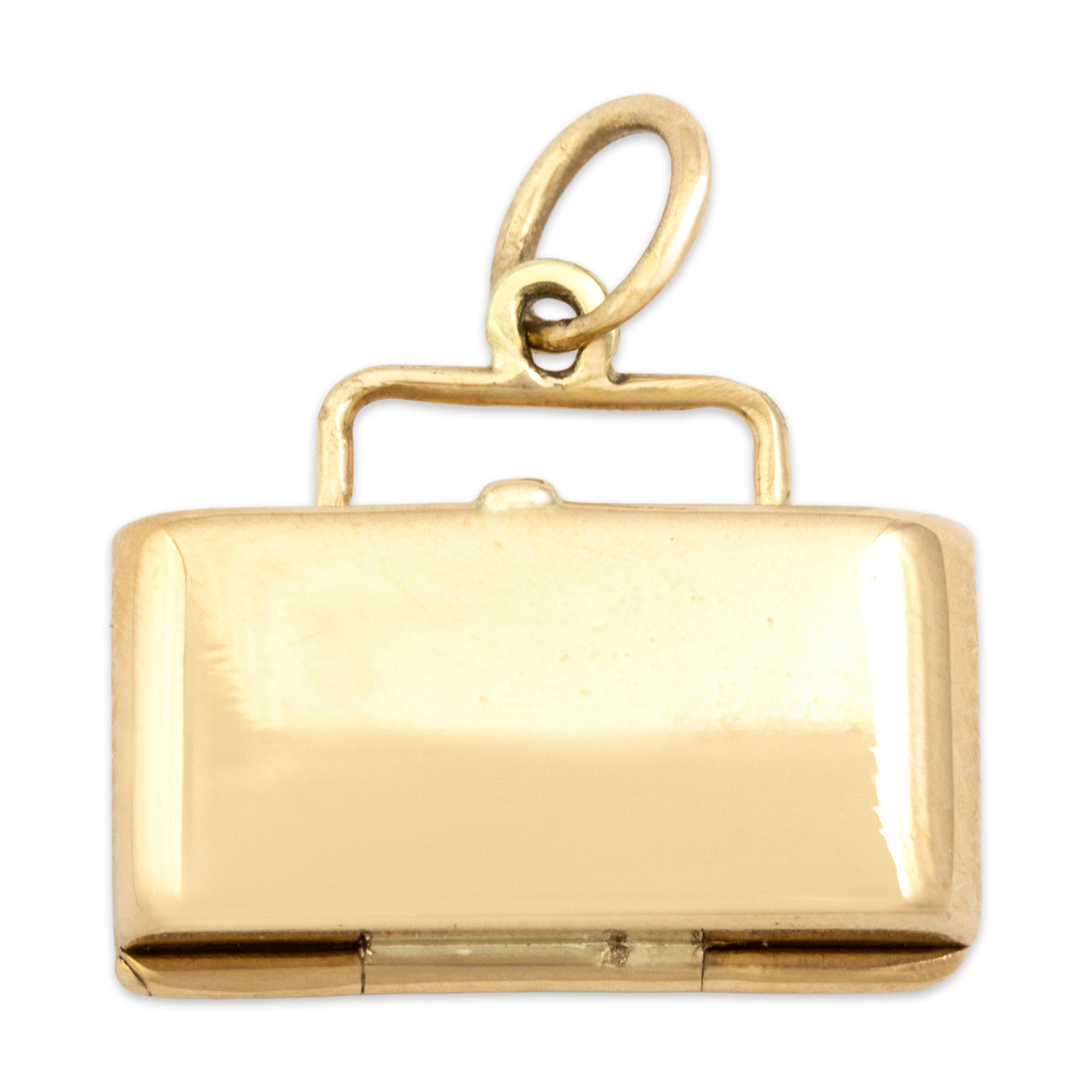 Vintage 14k Yellow Gold Opening Dr X Tool Bag Charm / Pendant - detail view #2