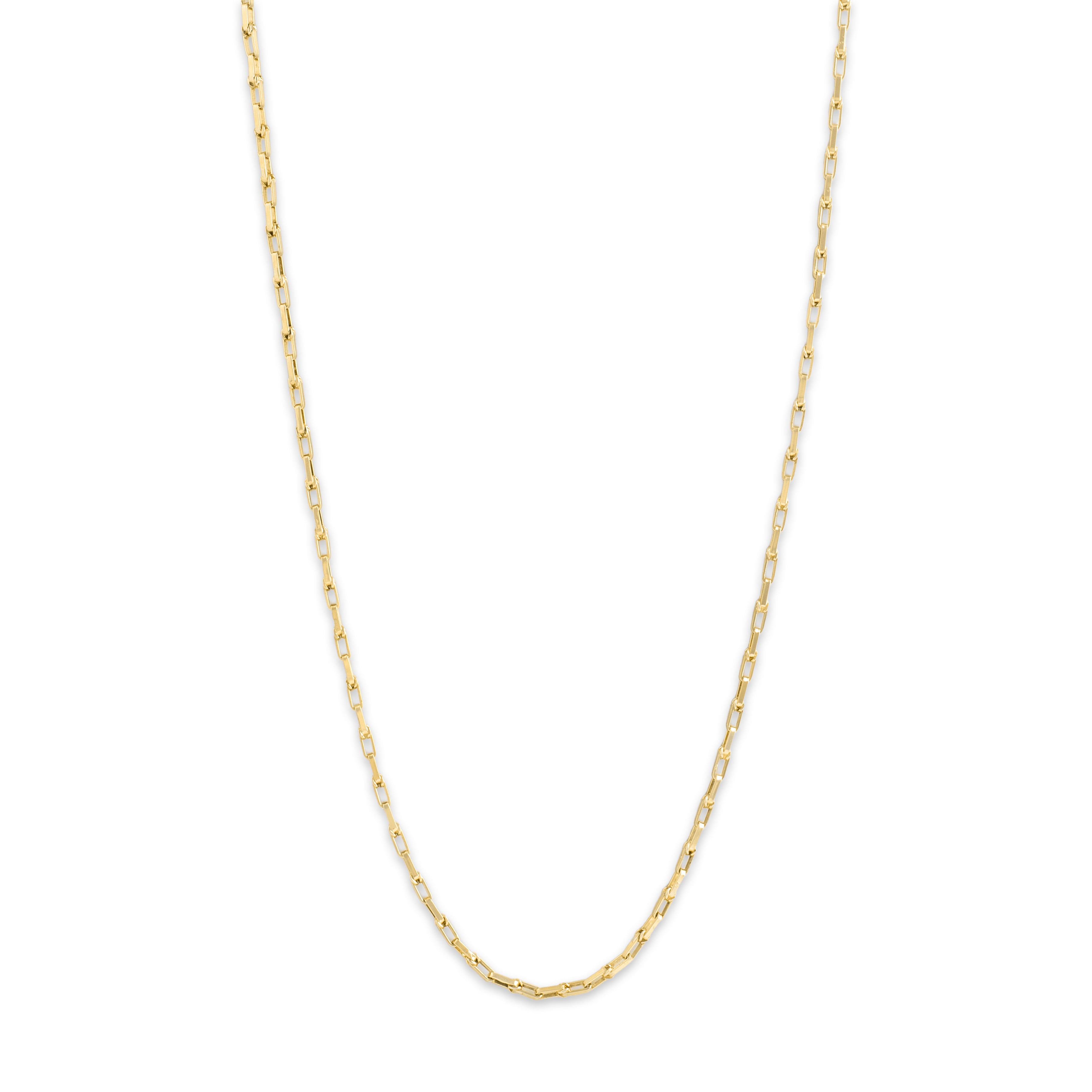 Vintage 14k Yellow Gold Chic Elongated Link 2.1mm Chain 24