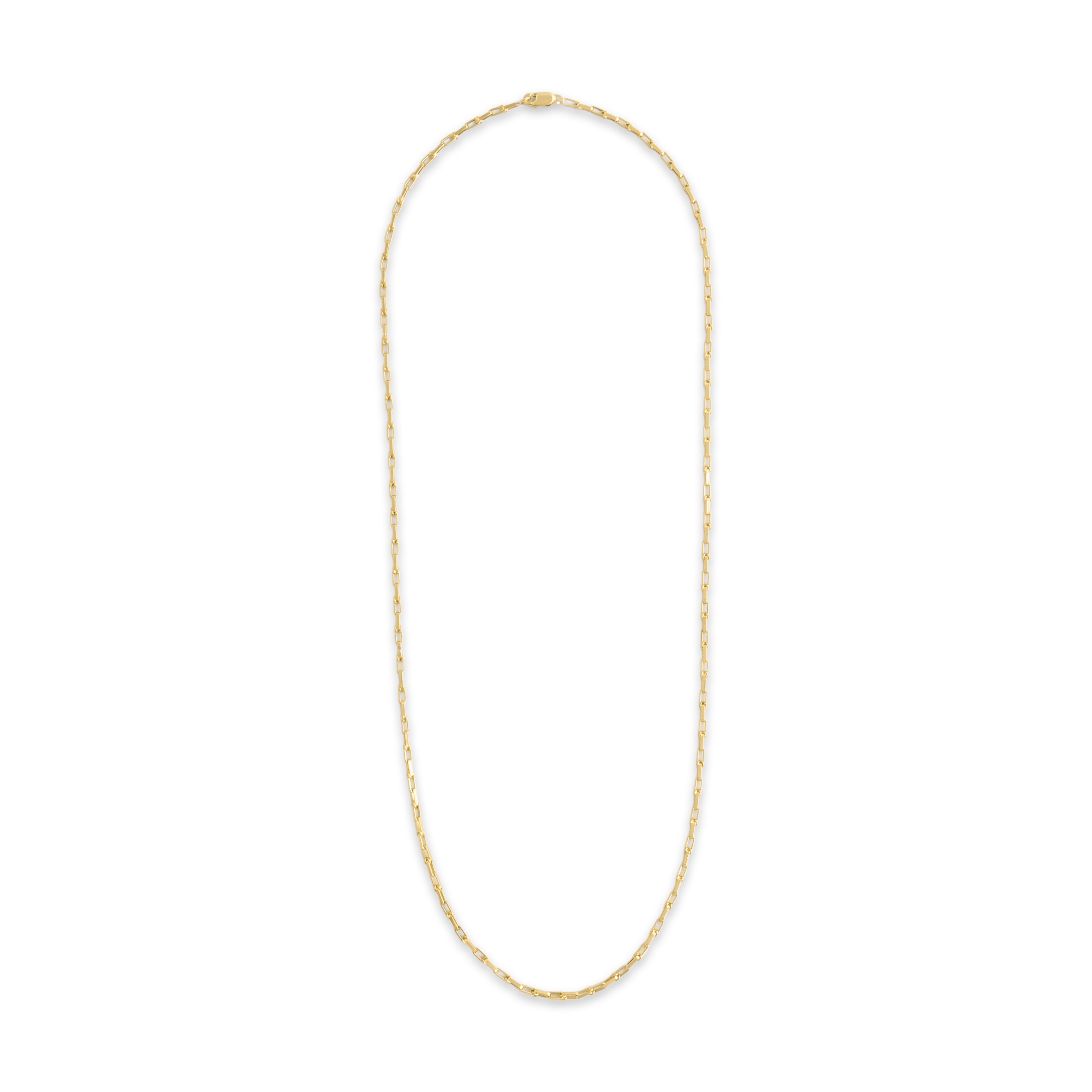 Vintage 14k Yellow Gold Chic Elongated Link 2.1mm Chain 24