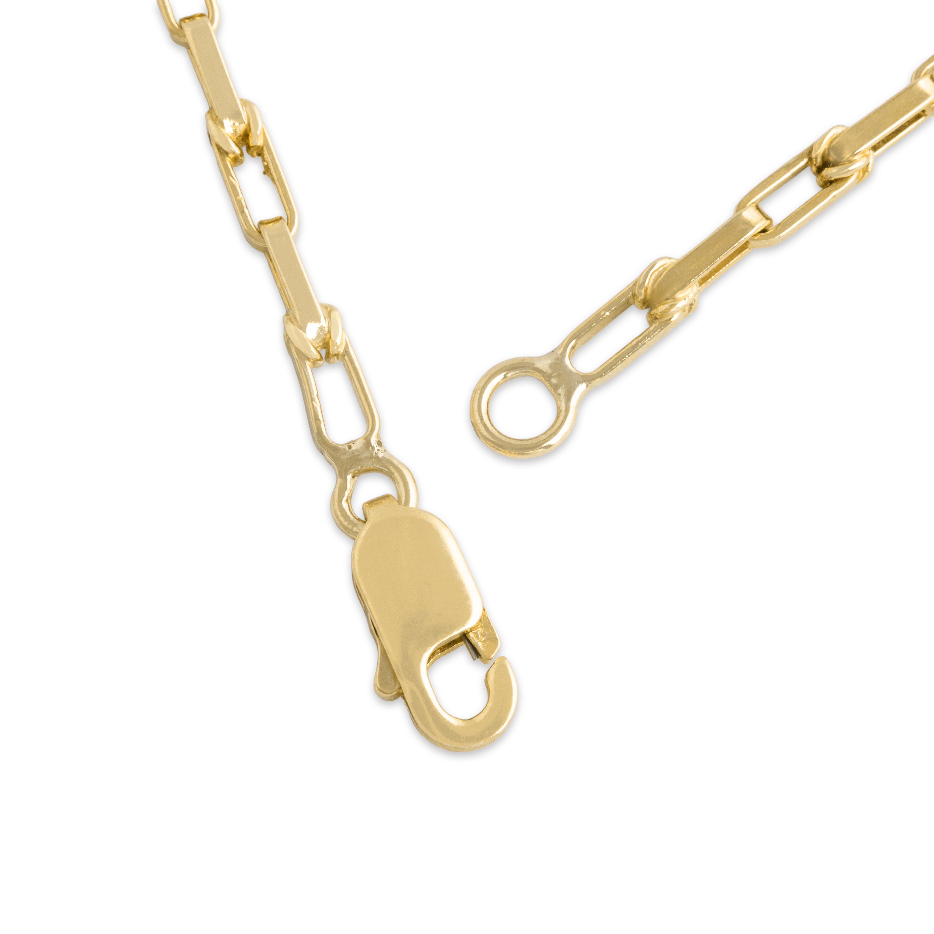 Vintage 14k Yellow Gold Chic Elongated Link 2.1mm Chain 24