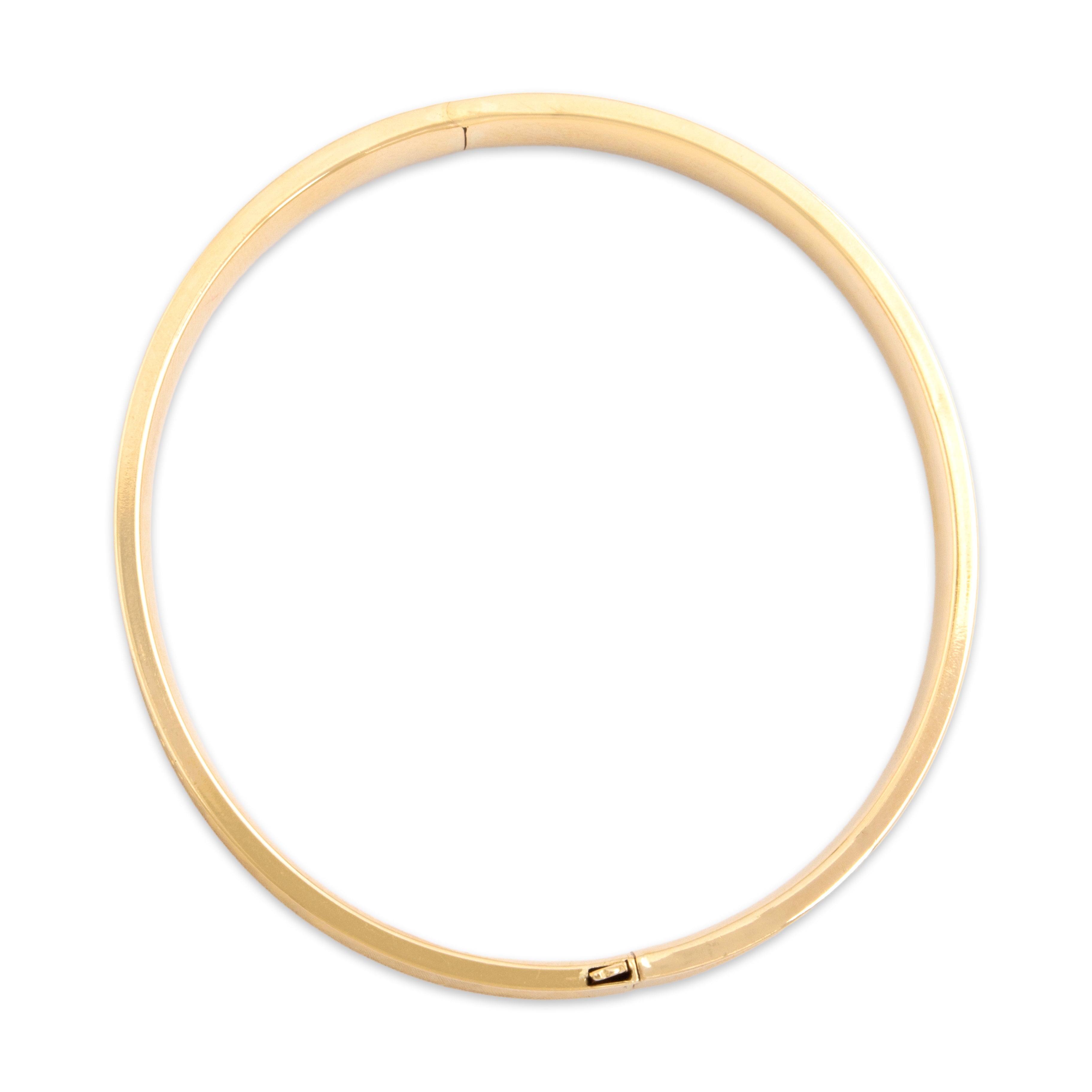 Vintage 14k Yellow Gold Adorned Bangle Bracelet - detail view #2