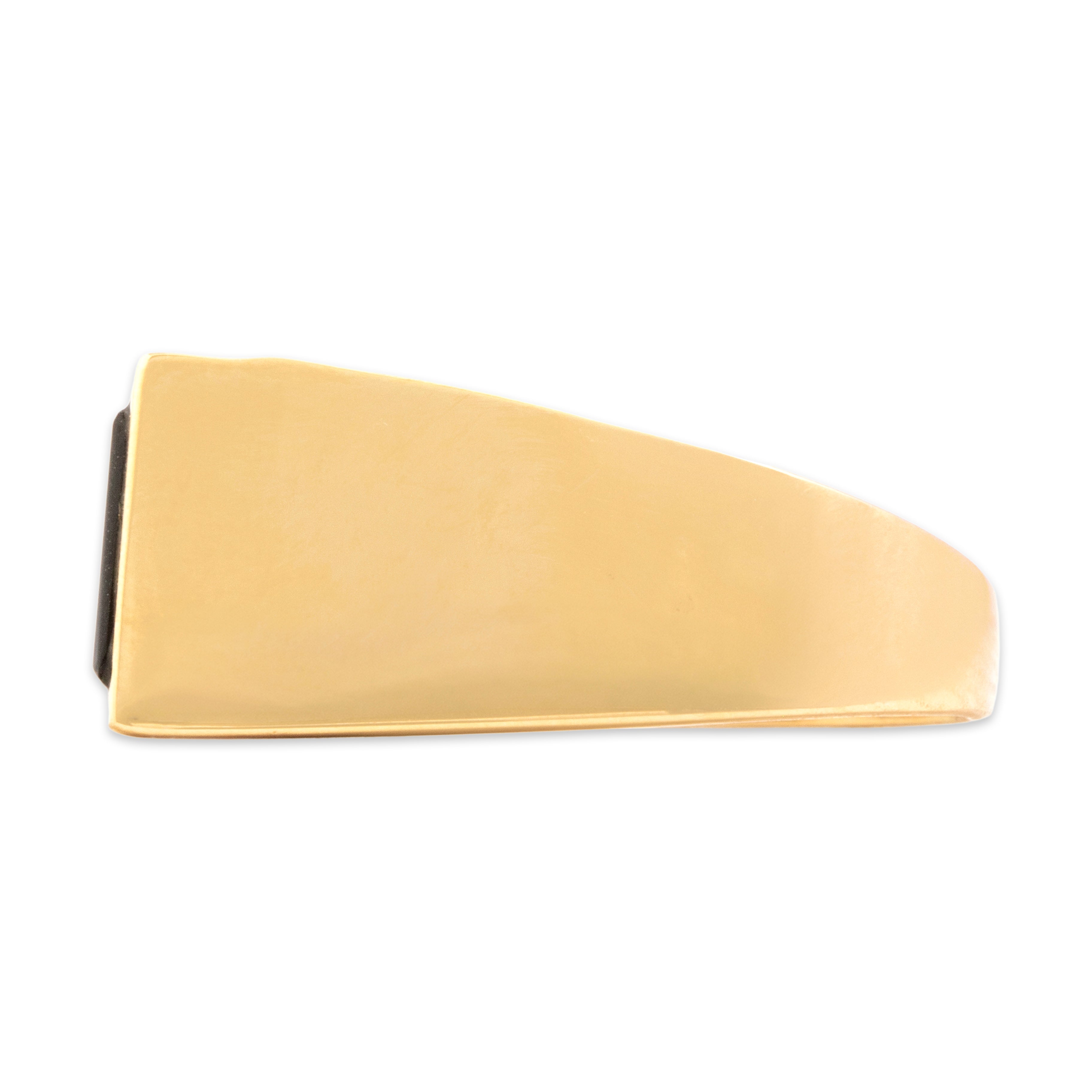Vintage 14k Yellow Gold Onyx Bold Triangle Ring - Side view
