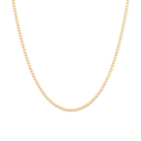 Vintage 14k Yellow Gold 2mm Gleaming Ball Chain 18"