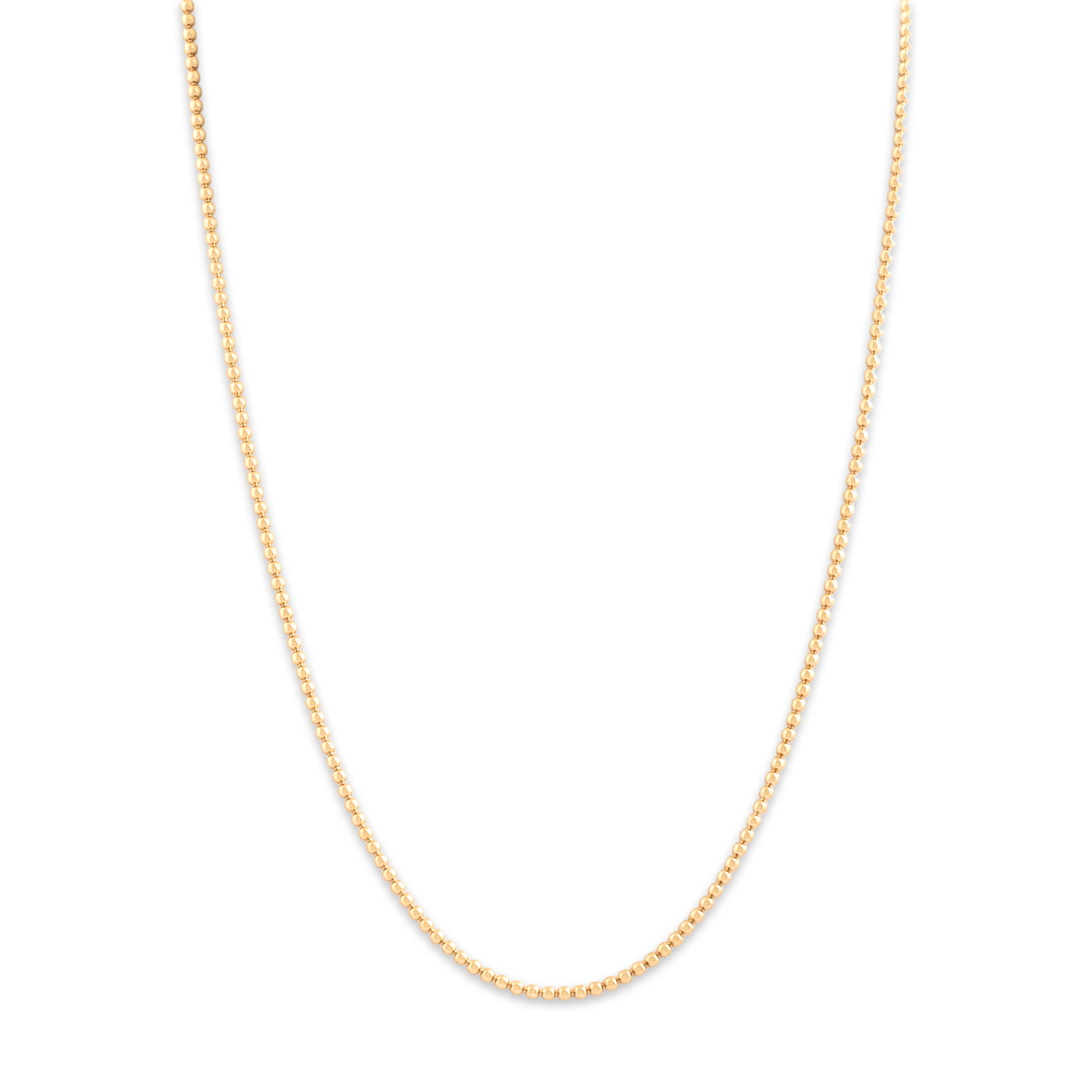 Vintage 14k Yellow Gold 2mm Gleaming Ball Chain - detail view #1