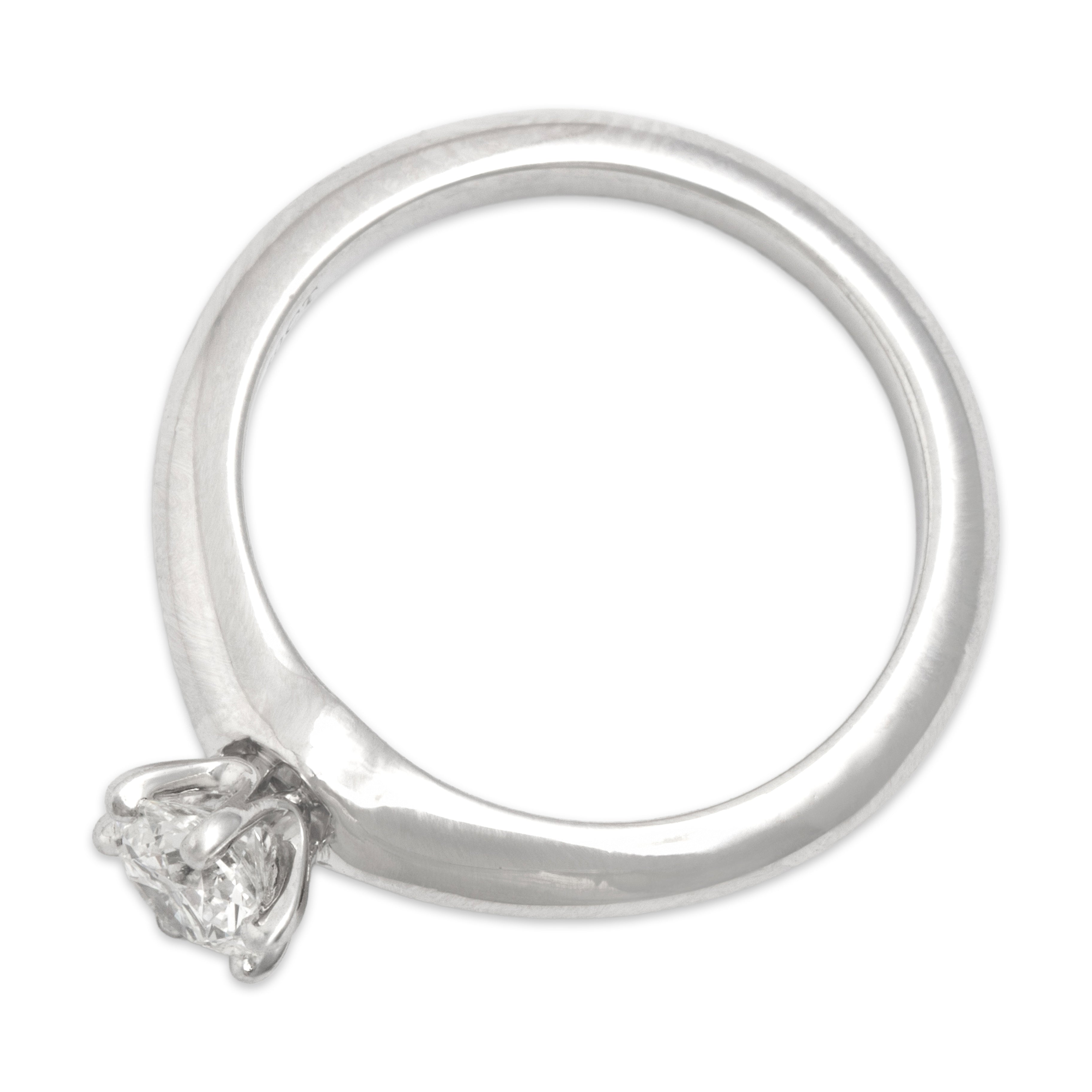 Estate Tiffany & Co. Platinum [Custom Carat] Stunning Timeless Solitaire Ring - Overall view