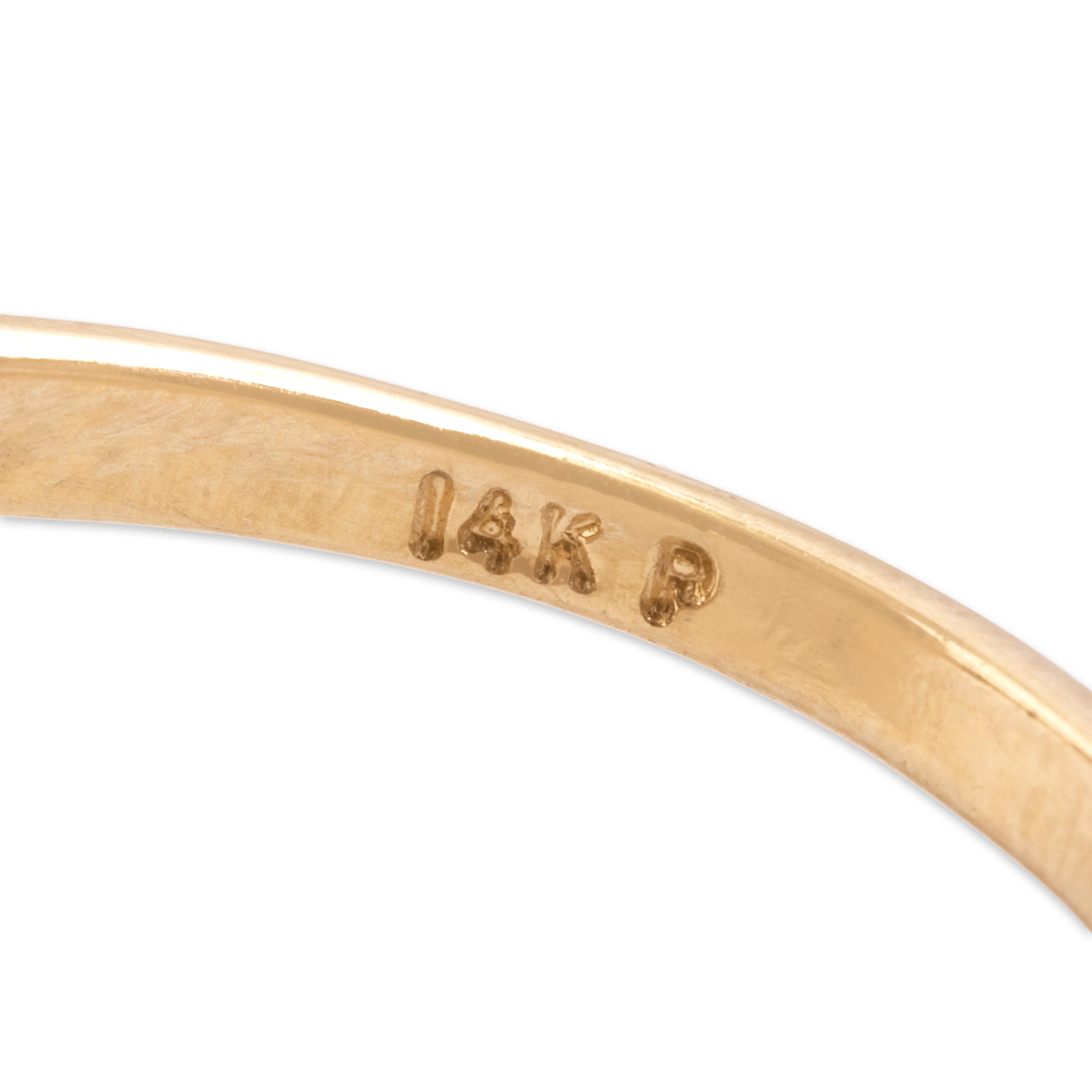 Vintage 14k Yellow Gold Blue Sapphire Diamond Naturalistic Waterfall Bypass Ring - Hallmark view