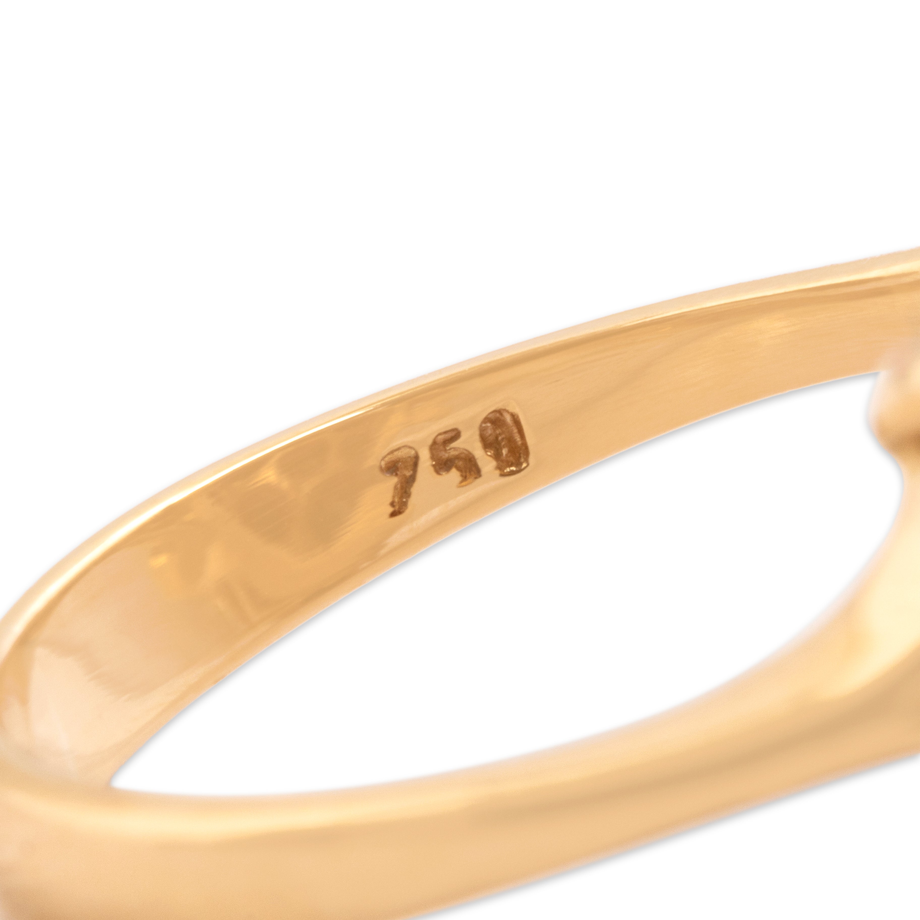 Vintage 18k Yellow Gold 6.8cttw Garnet Striking Scarlet Bubble Cocktail Ring - Hallmark view