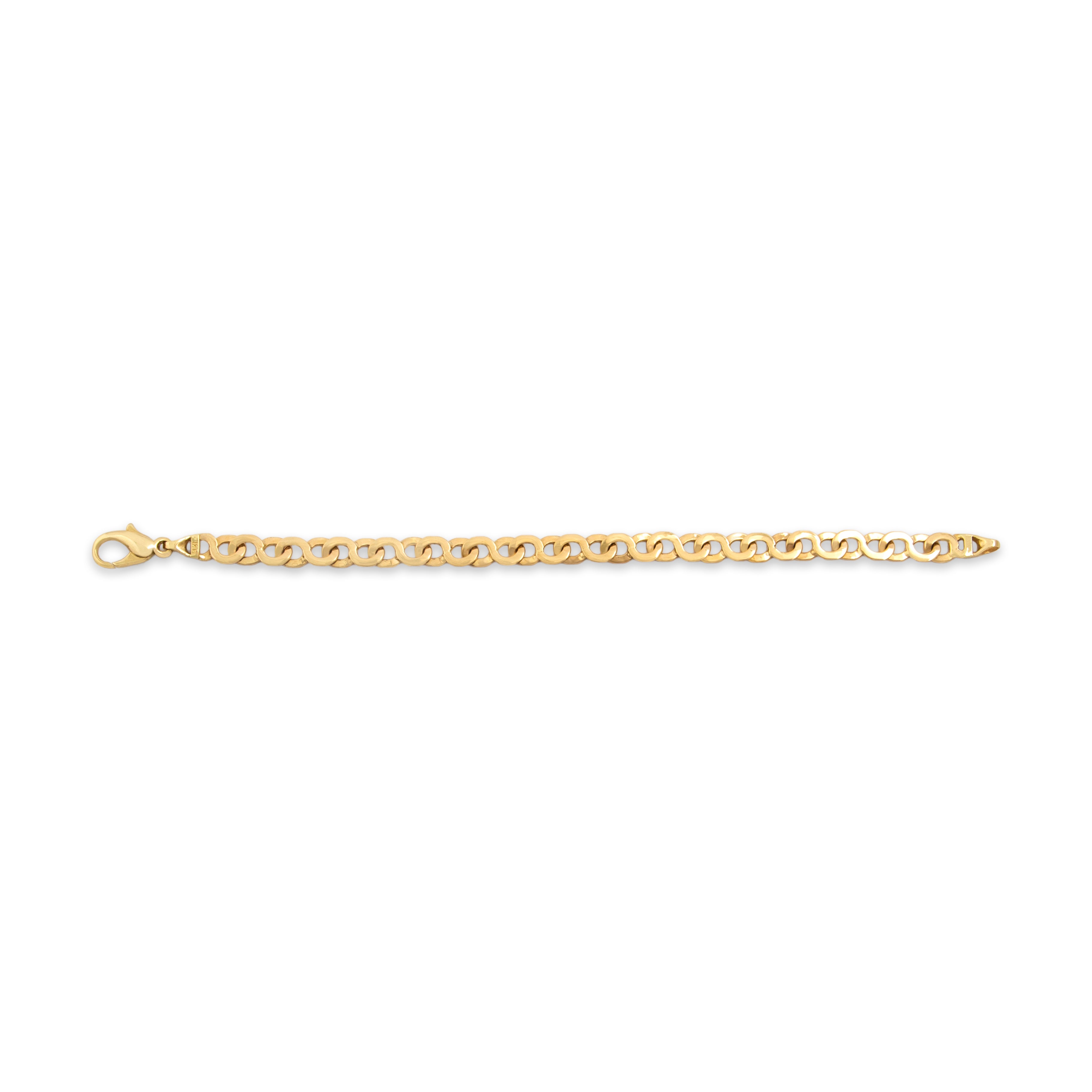 Vintage 14k Yellow Gold Incredible Infinity Link Bracelet 7