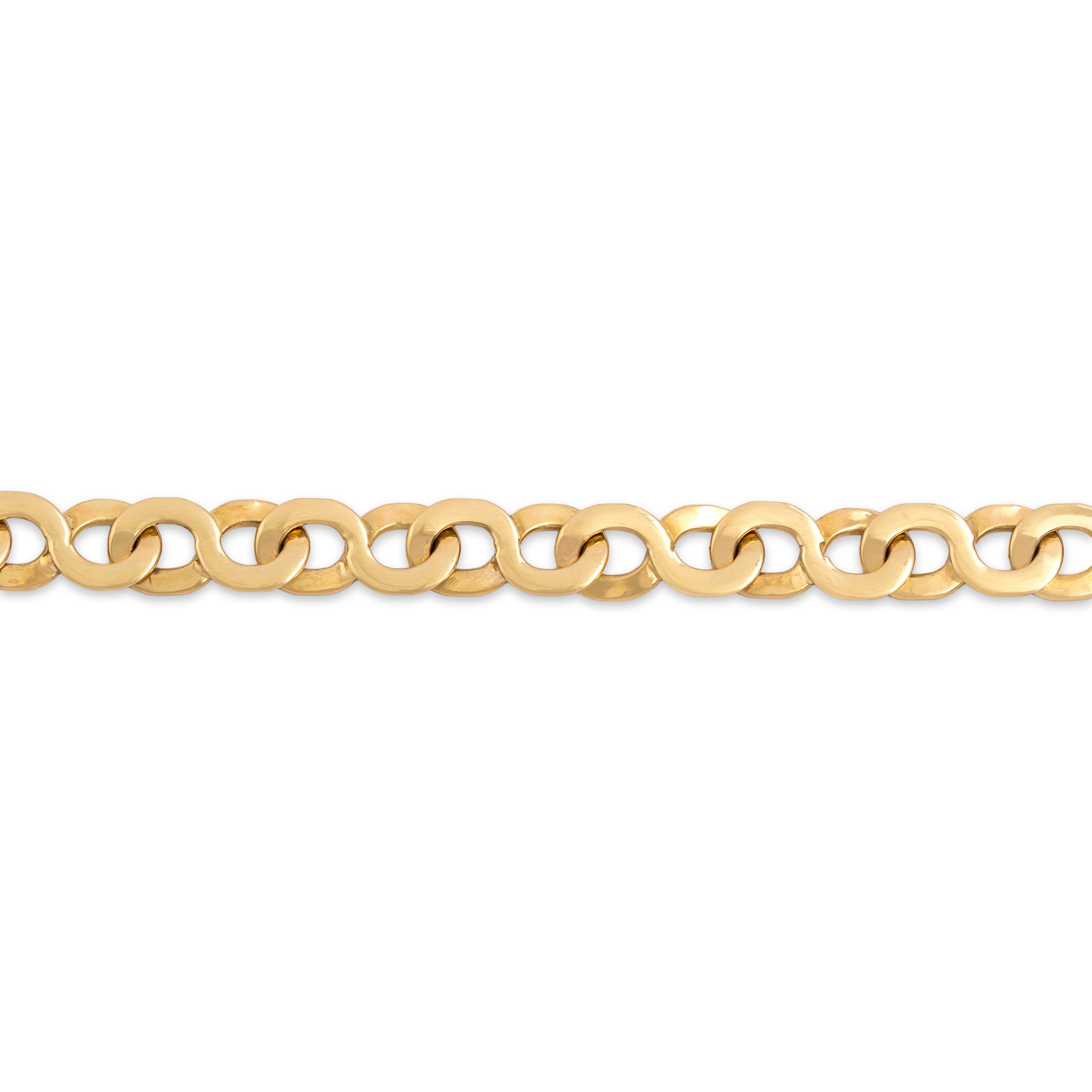 Vintage 14k Yellow Gold Incredible Infinity Link Bracelet 7