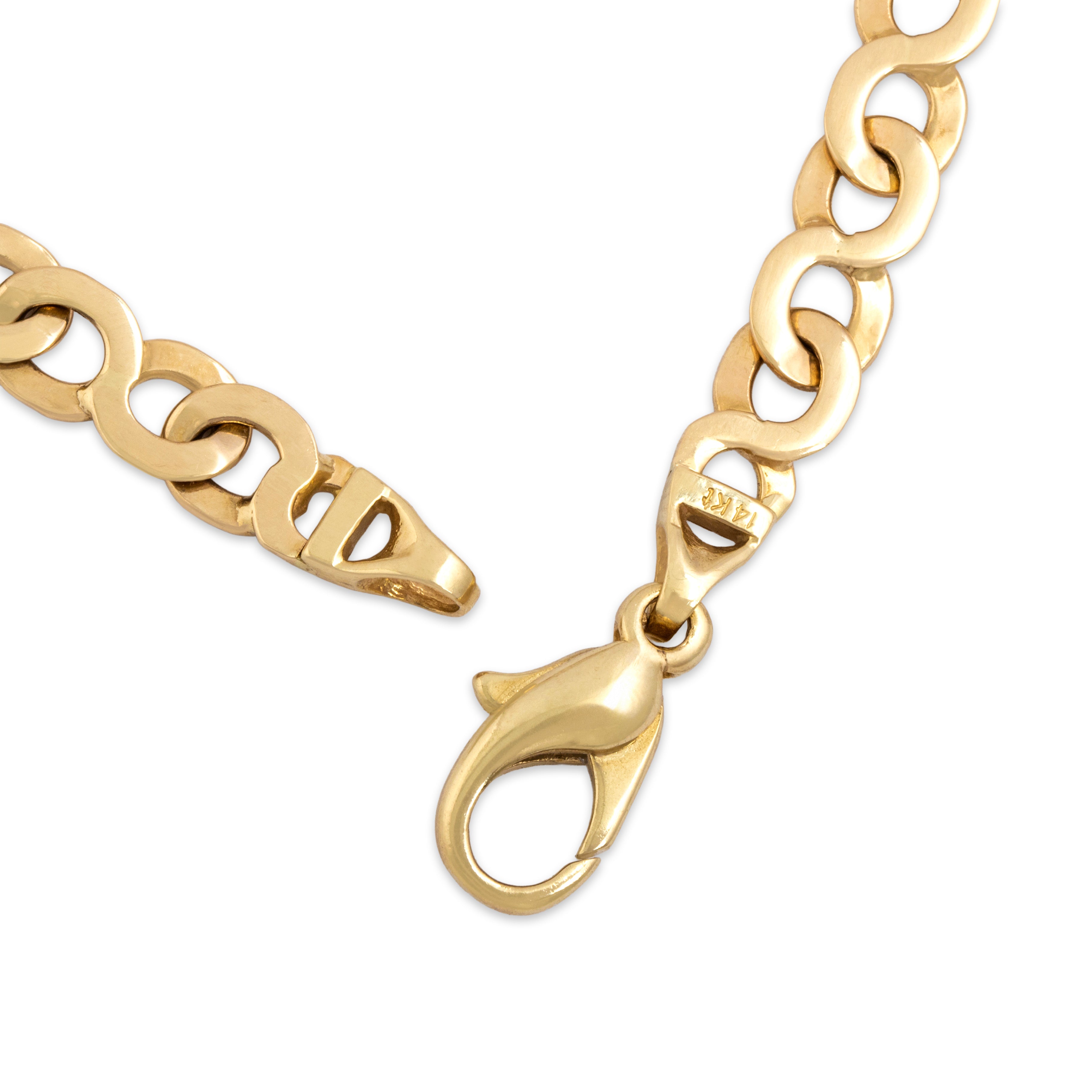 Vintage 14k Yellow Gold Incredible Infinity Link Bracelet 7