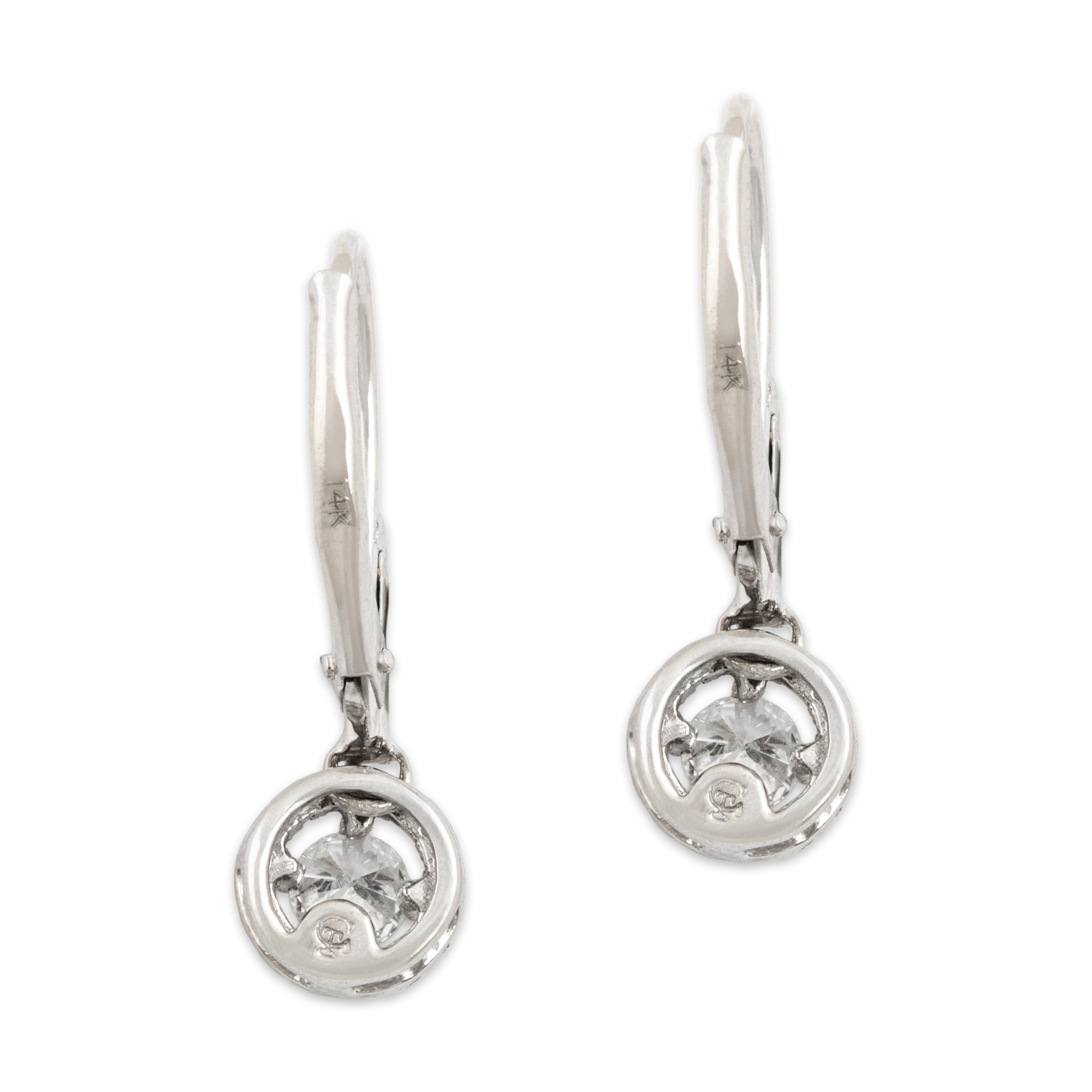 Vintage 14k White Gold Diamond 