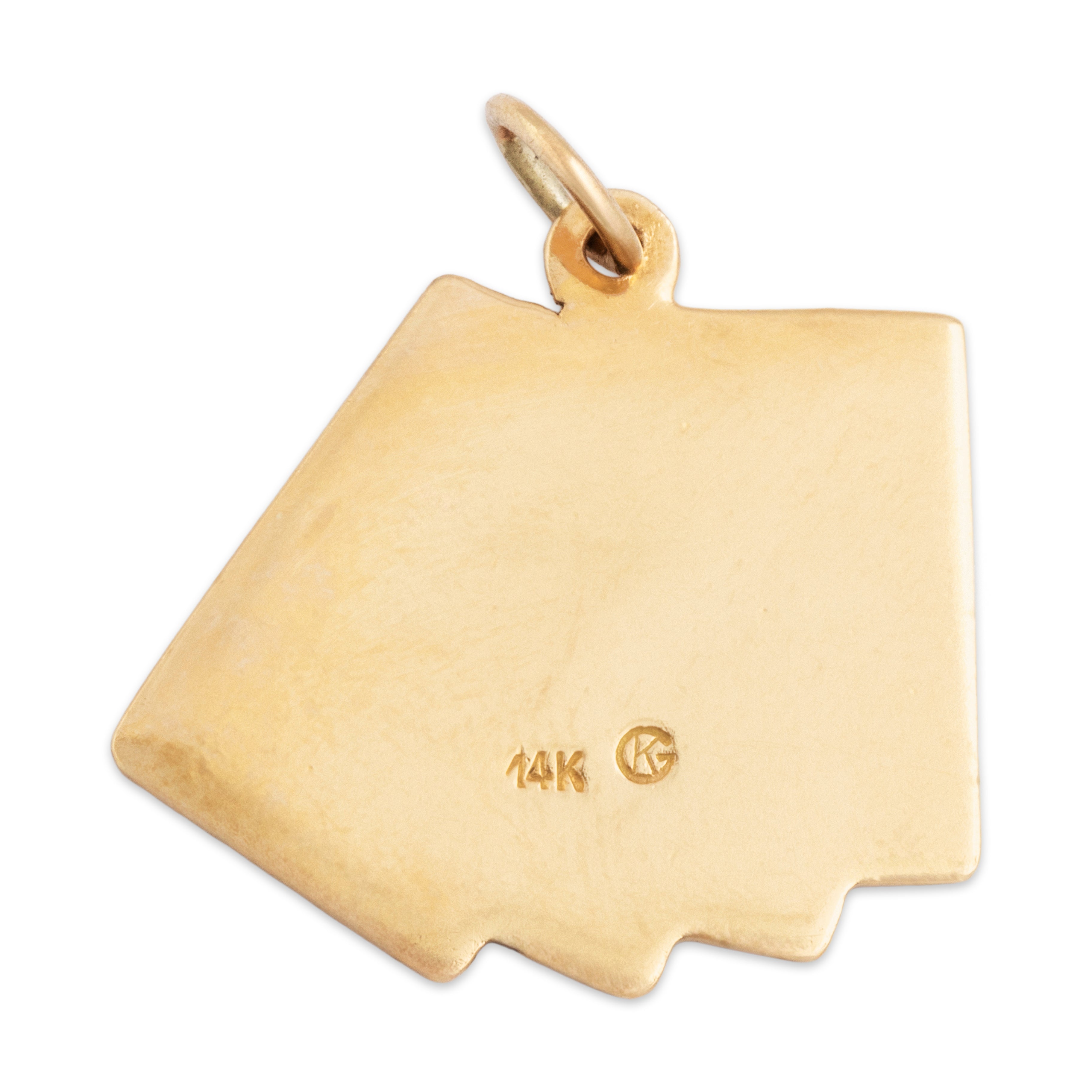 Vintage 14k Yellow Gold Four of a Kind Charm / Pendant - Back view