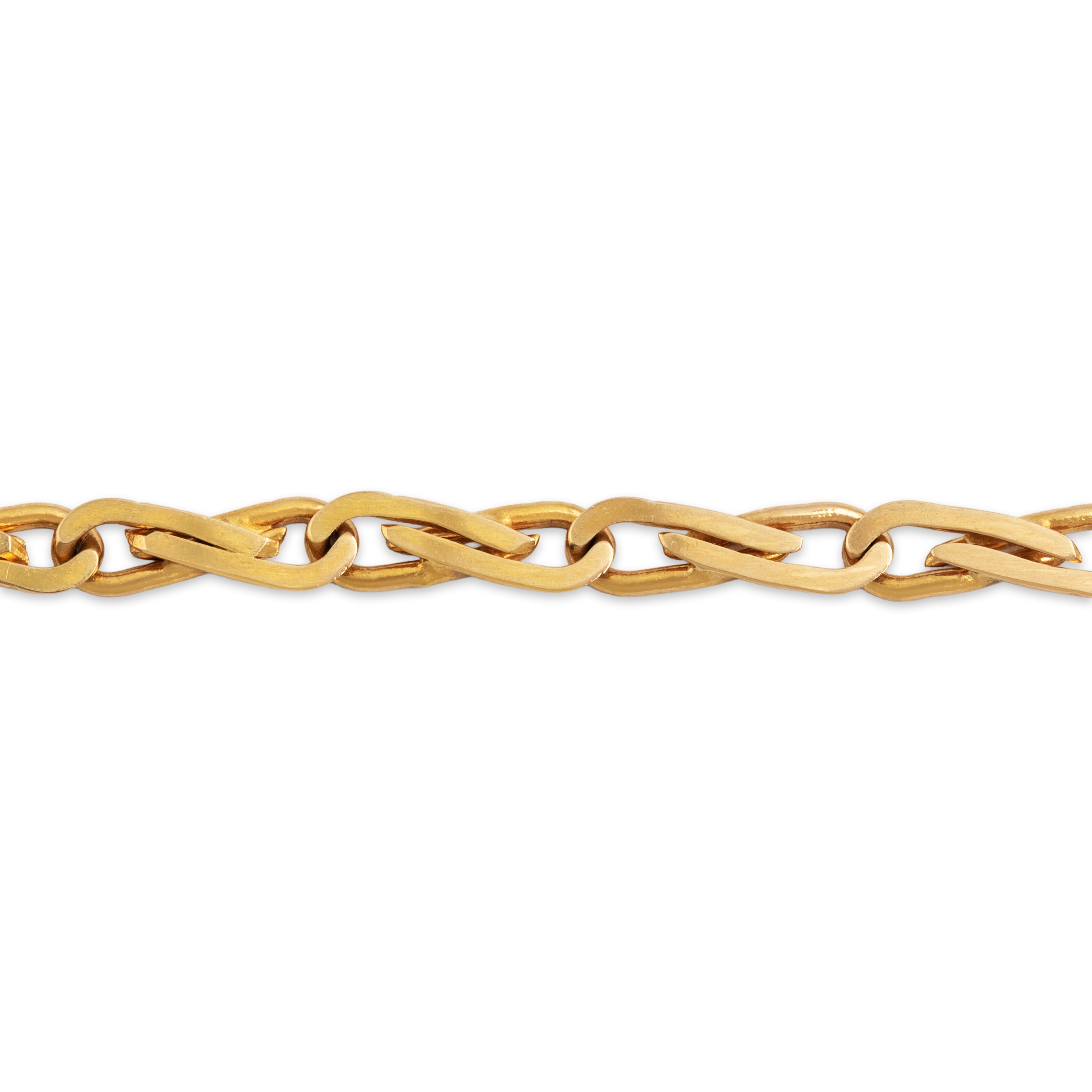 Vintage 14k Yellow Gold Figure 8 Link Bracelet - Close-up view