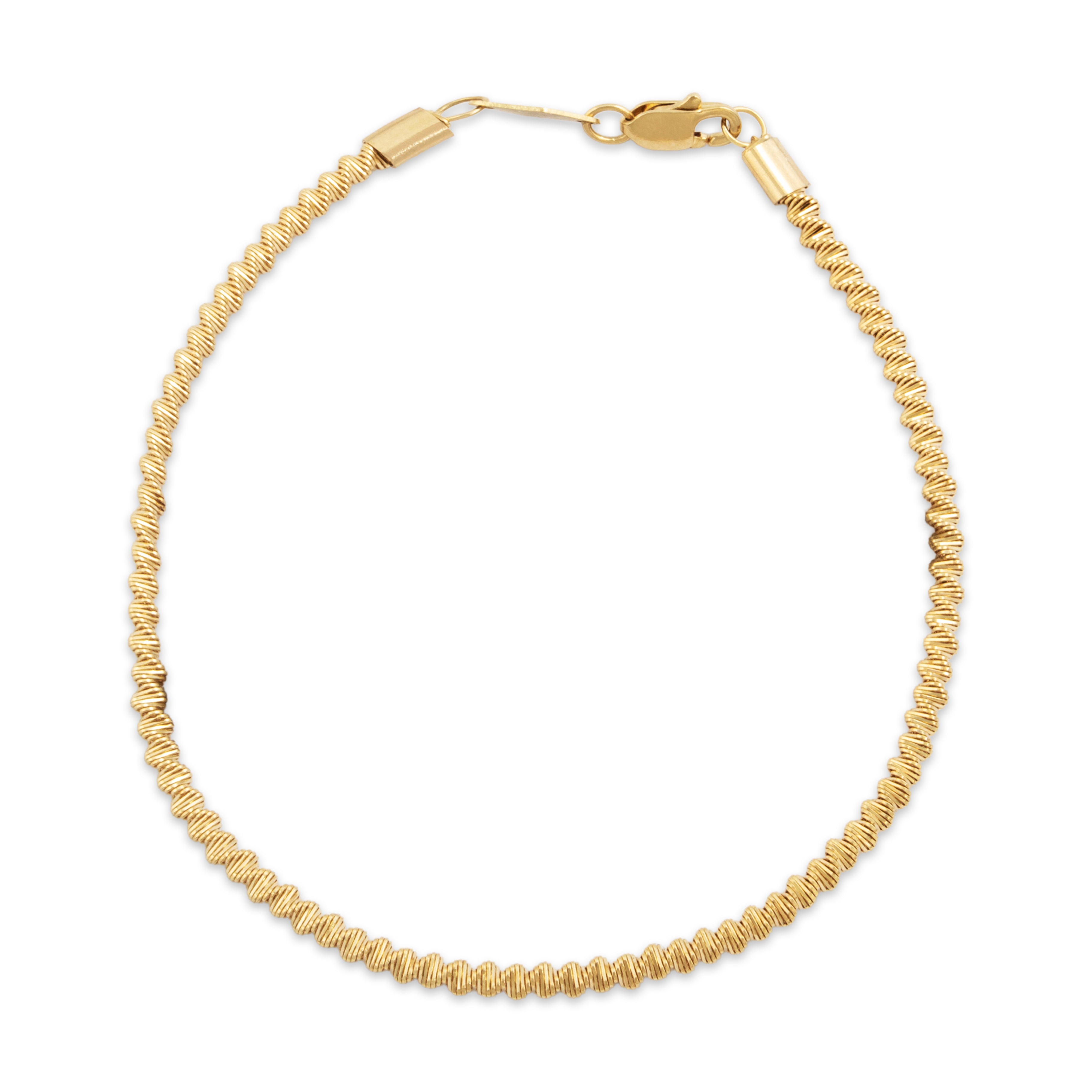 Vintage 14k Yellow Gold Fluid Zig Zag Bracelet - Overall view