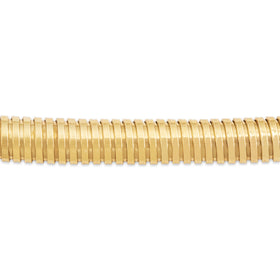 Vintage Italian 14k Yellow Gold Sleek Tubogas Chain Bracelet 6.75"