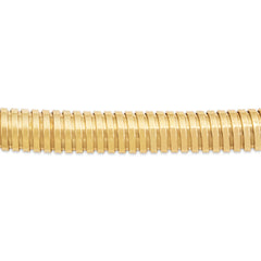 Vintage Italian 14k Yellow Gold Sleek Tubogas Chain Bracelet 6.75