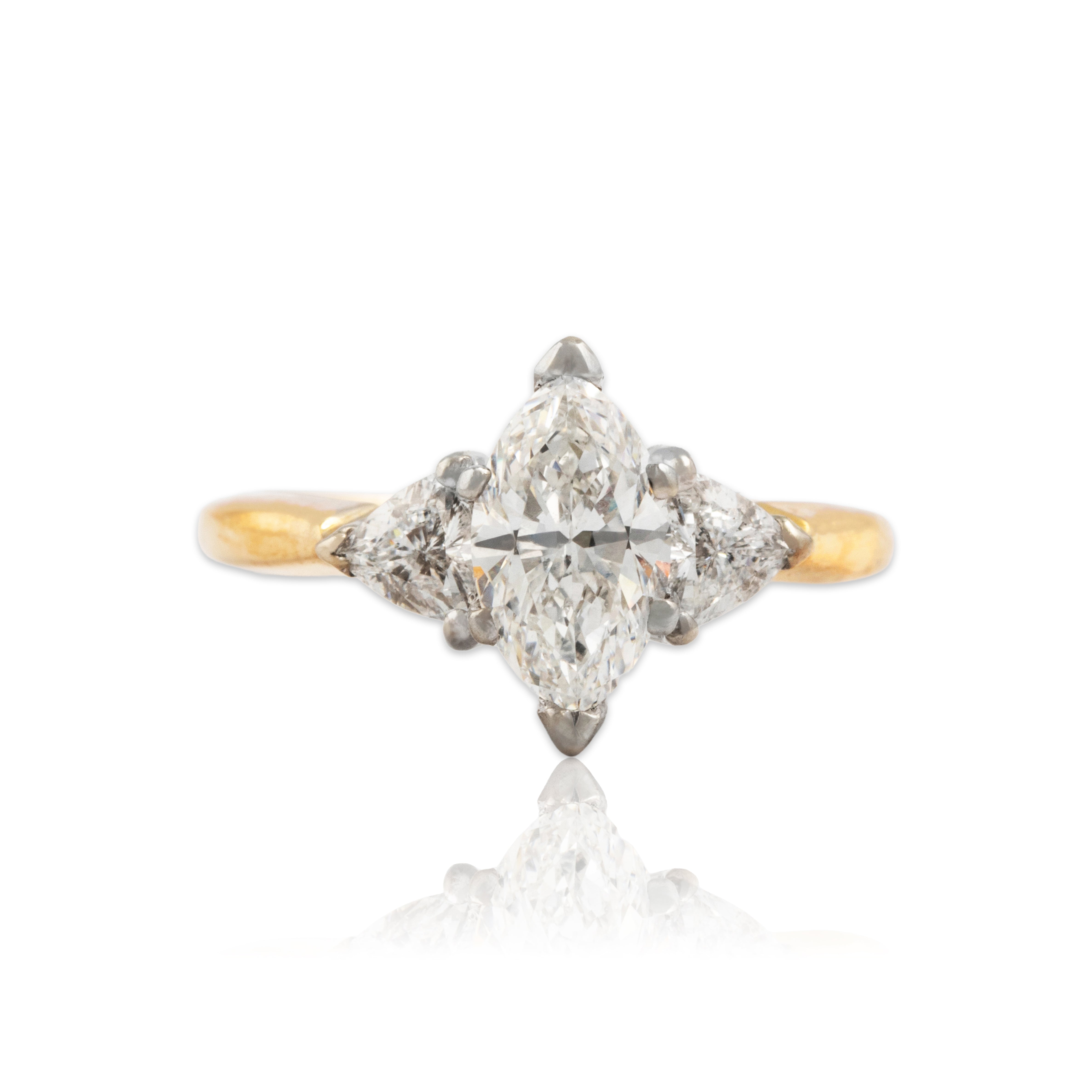 Vintage 14k Yellow Gold 1.0cttw Diamond 