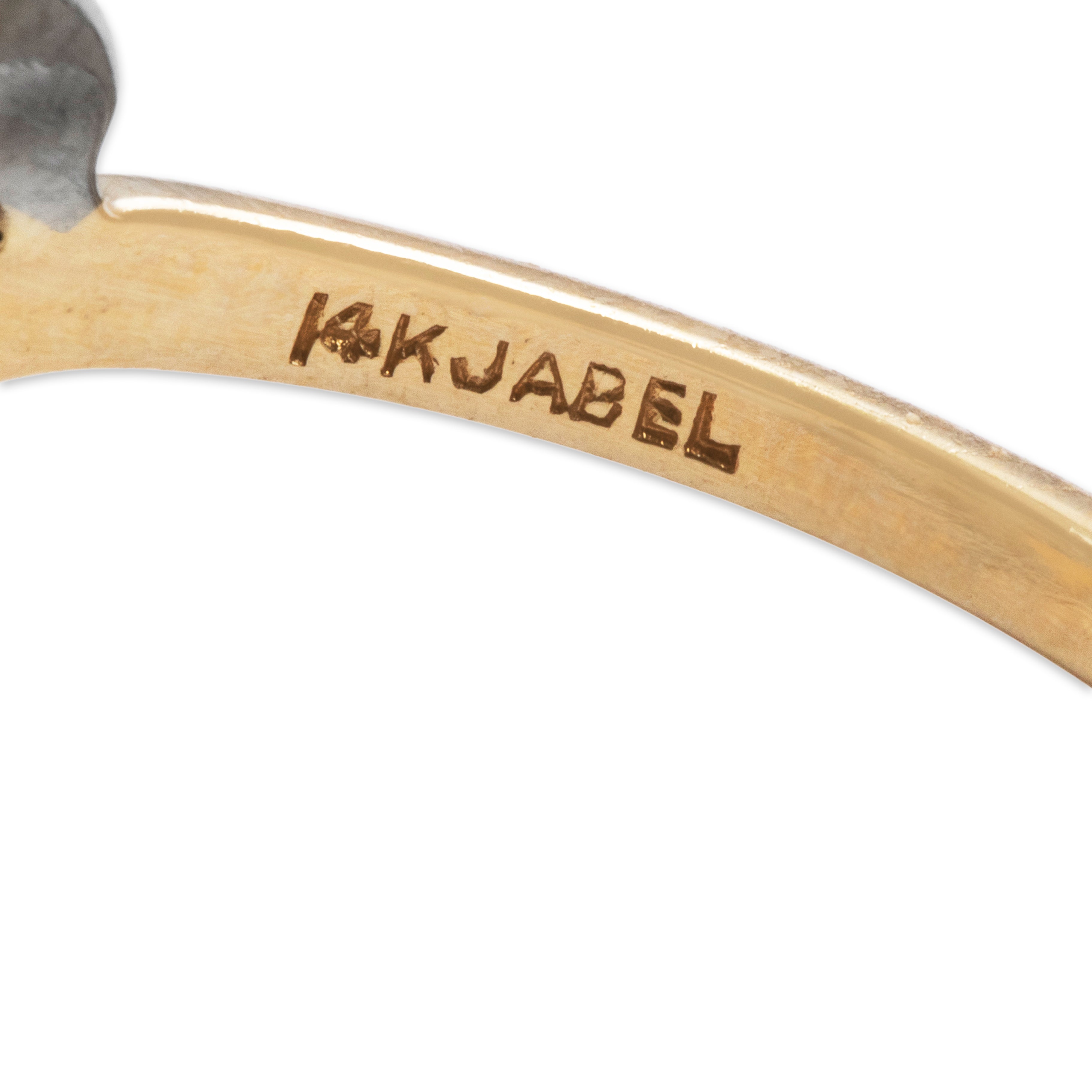 Vintage 14k Yellow & White Gold Old Mine Cut Diamond Diamond Accented Bypass Ring - Hallmark view