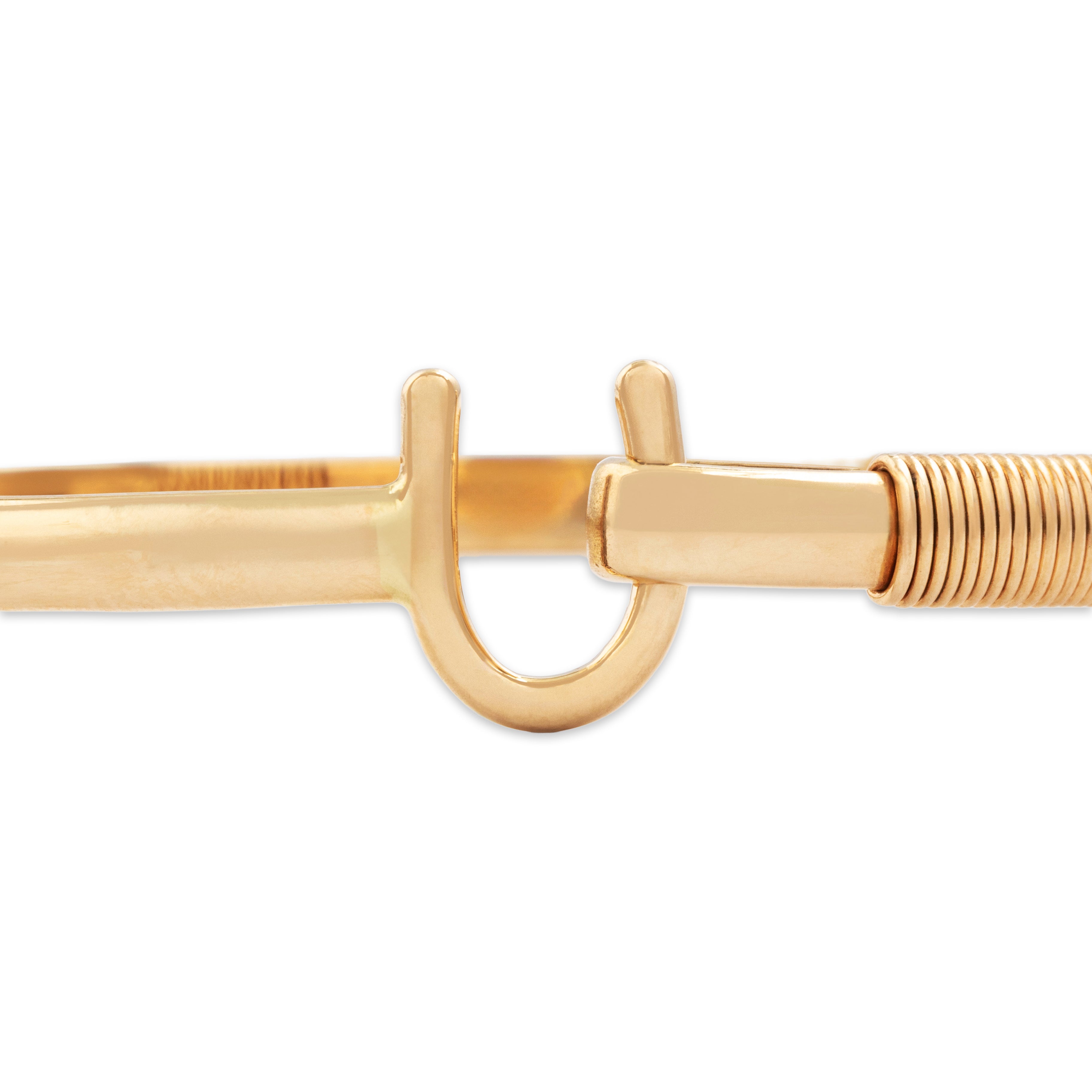 Vintage 14k Rosy Yellow Gold Hook Clasp Bracelet - detail view #4