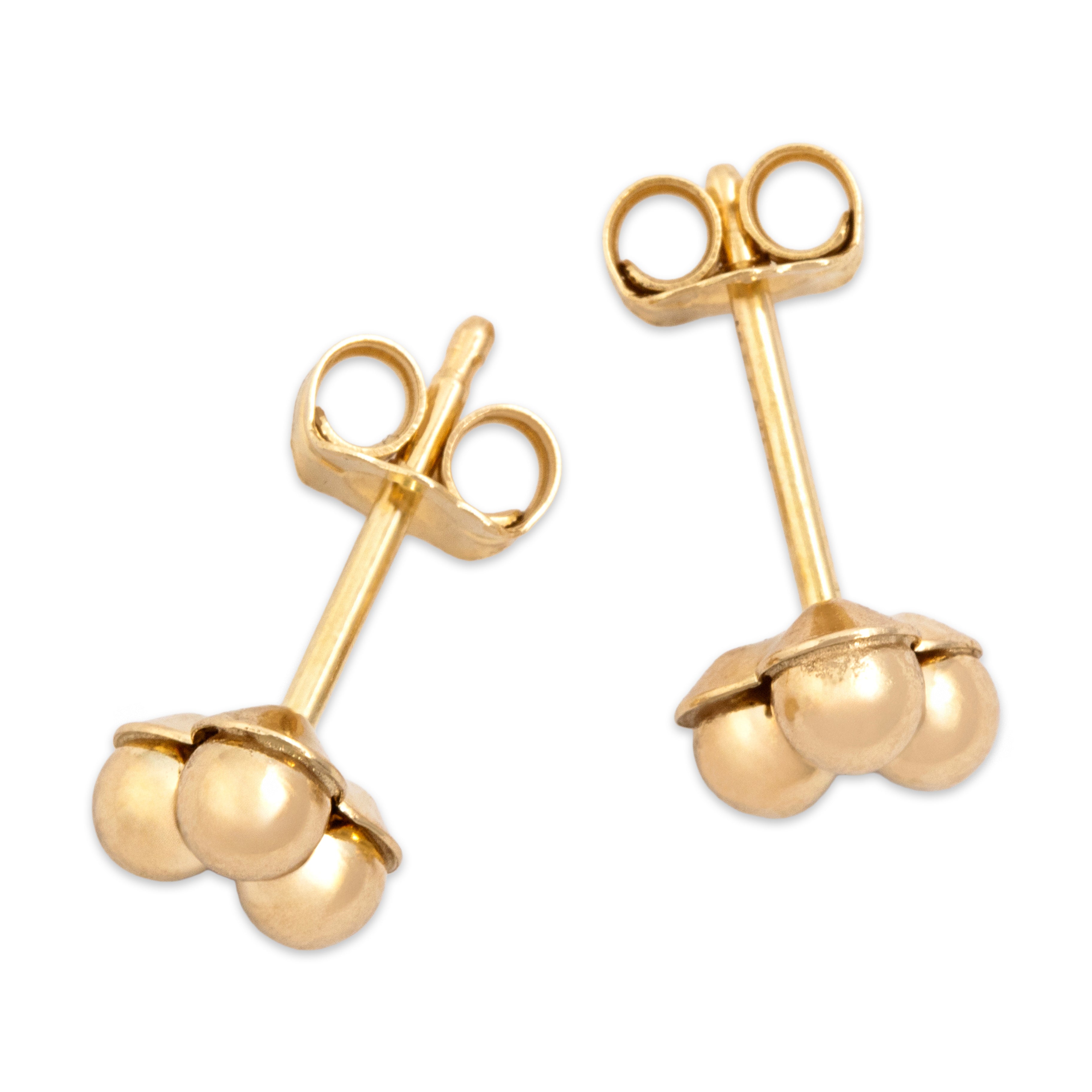 Similar Items to 14k Gold Ball Earrings, Post Findings  14kt solid gold 5.7mm ball sphere Stud Earrings main image 1