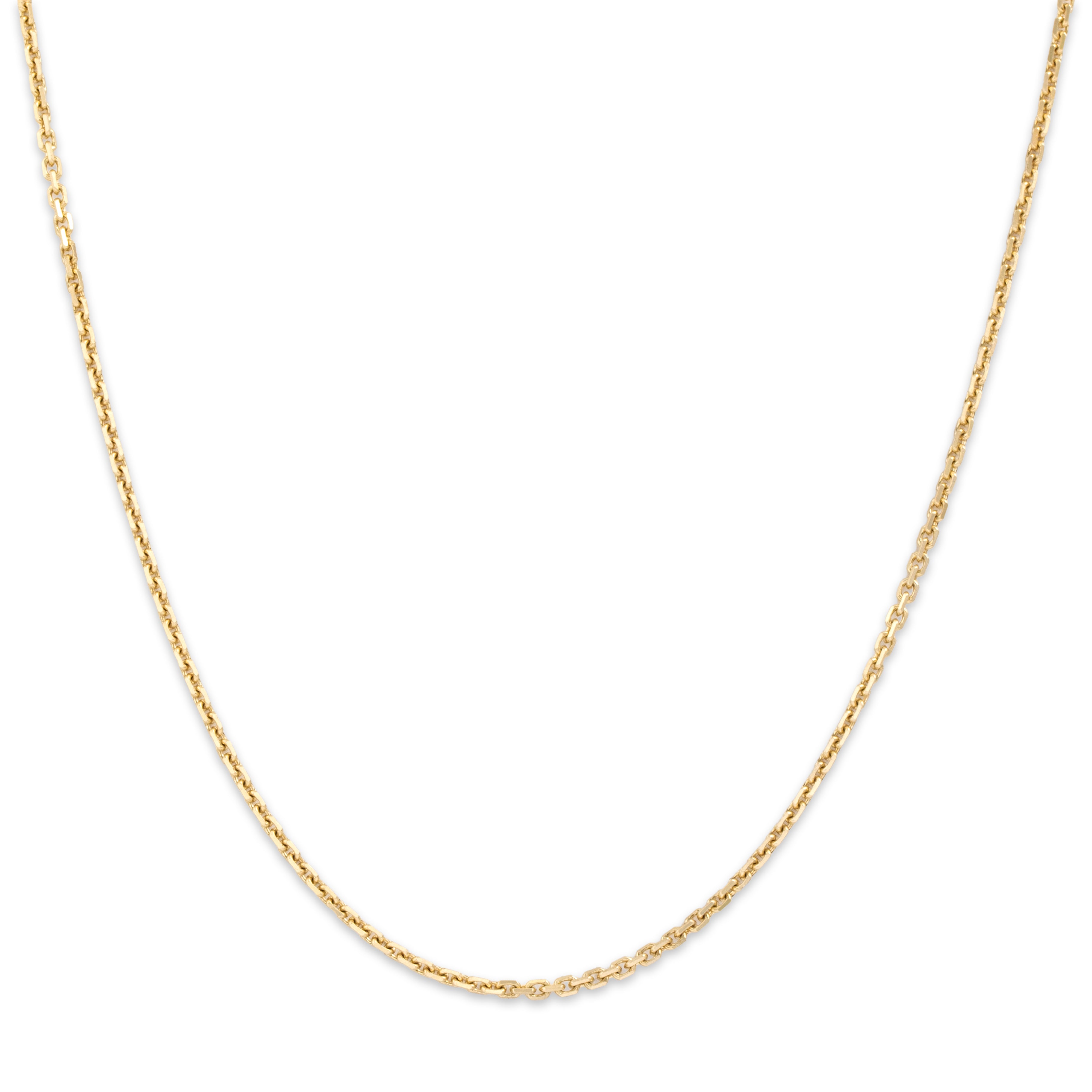 Vintage Italian 14k Yellow Gold Anchor Link Necklace - detail view #1